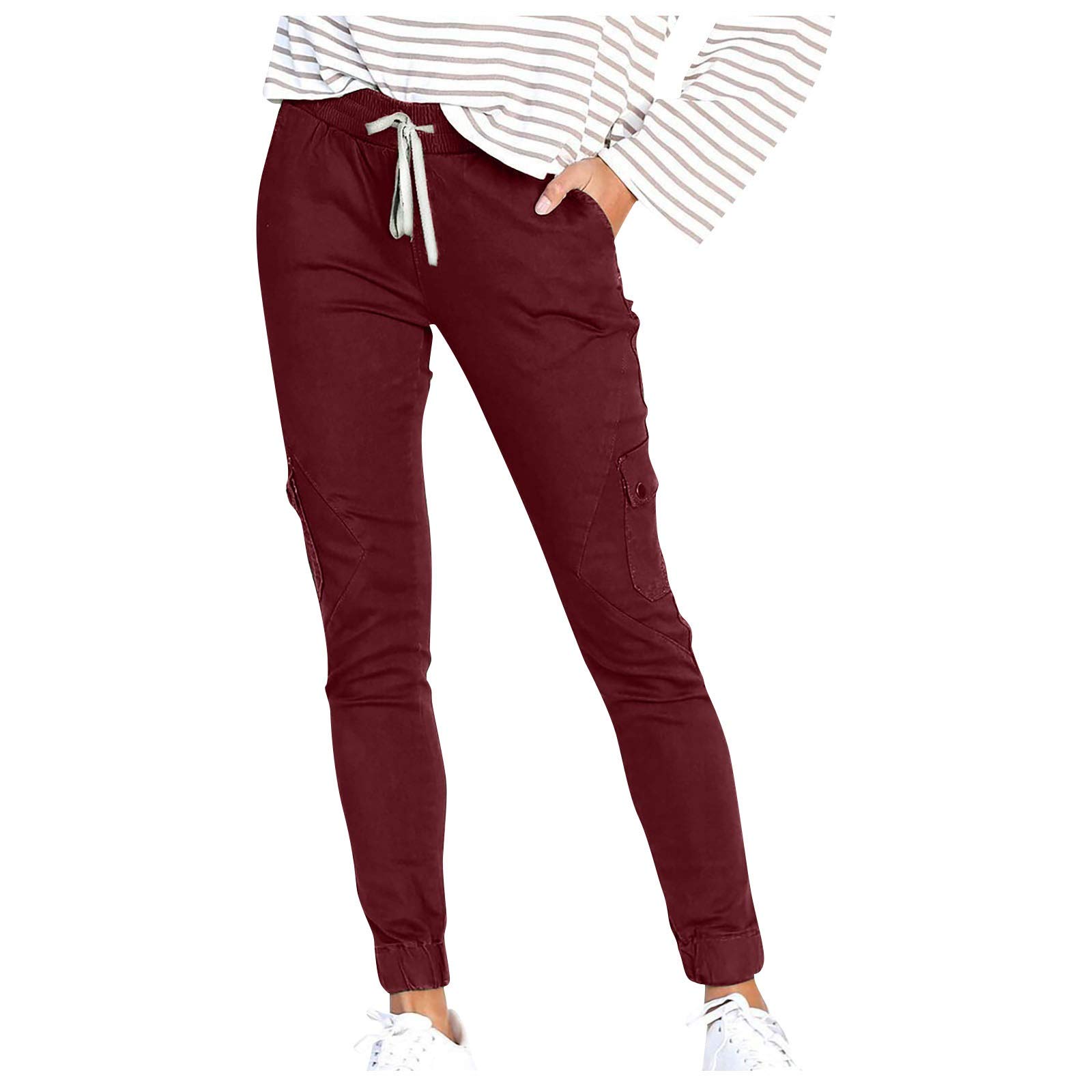 NIANTIE Women's Fashion Casual High Waisted Skinny Pants with Multi-Pockets - Stretchy Sexy Slim Fit Trousers for Plus Size (Black, S-XXL) | Perfect for Work, Date Night & Everyday Wear