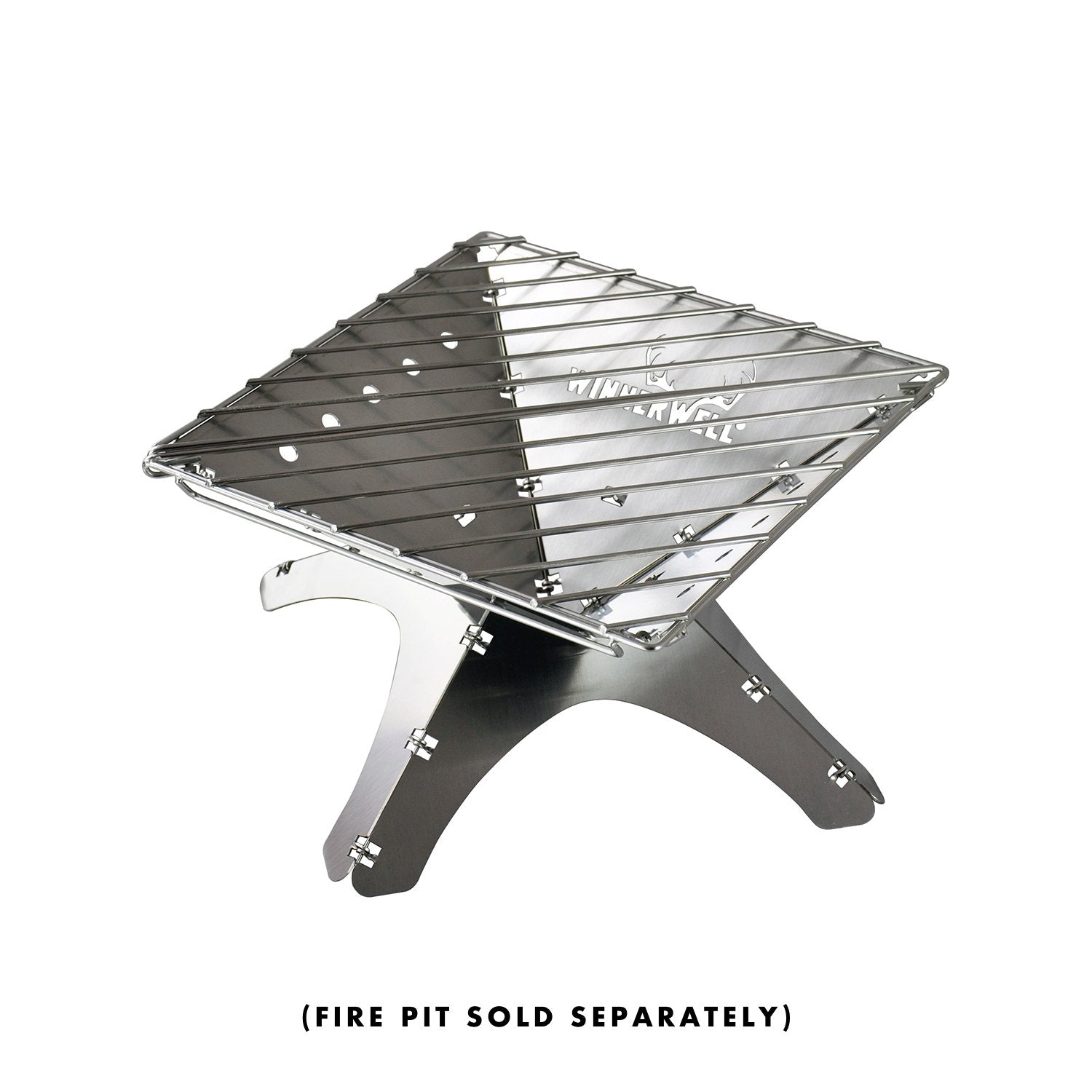 Premium Stainless Steel Grill Grate for Flatfold Fire Pit - Medium Size, Heavy Duty Camping & Backyard BBQ Cooking Accessory - Perfect for Outdoor Grilling, Picnics, and Tailgating Parties