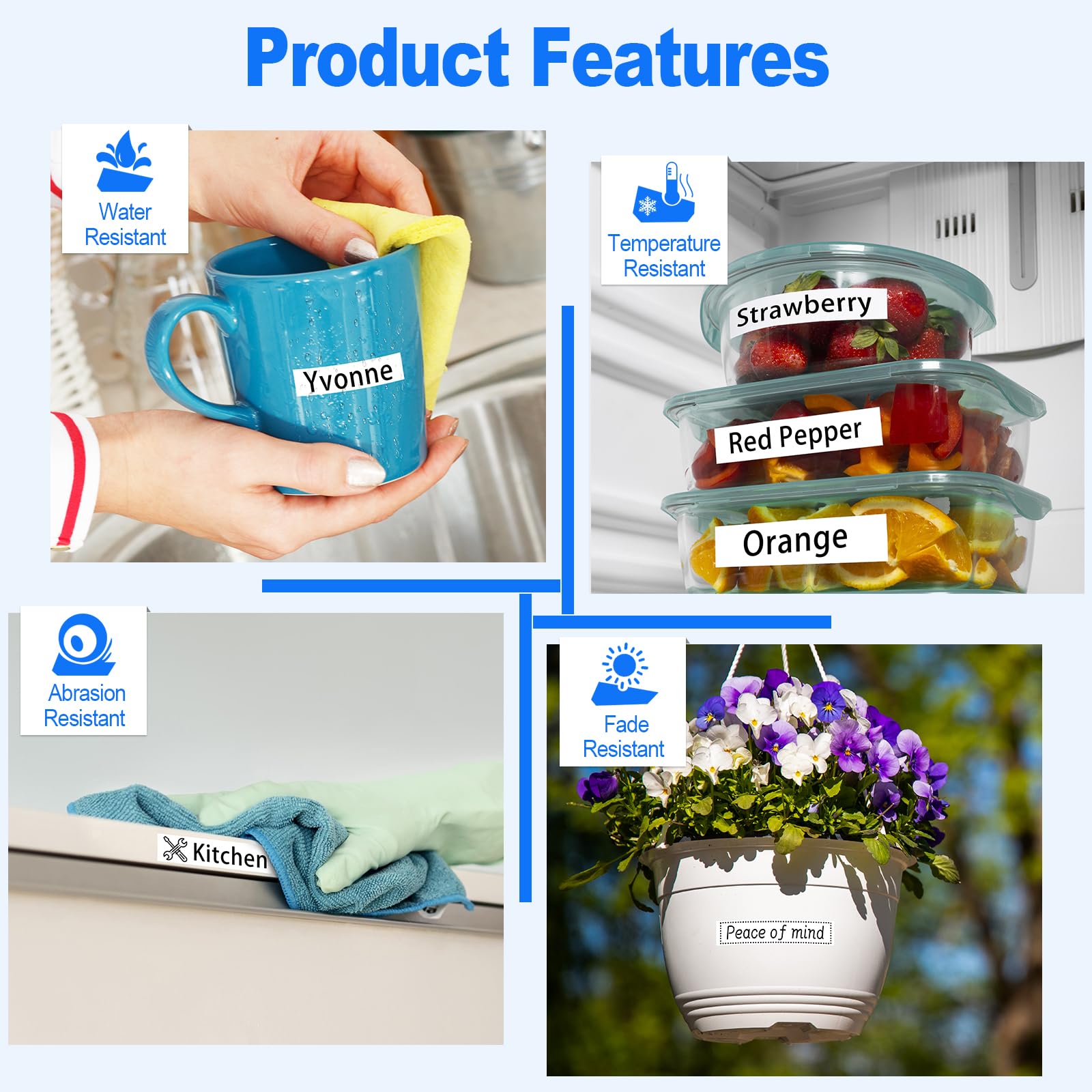 GREENCYCLE Compatible Label Maker Tape for DYMO D1 - 3/4