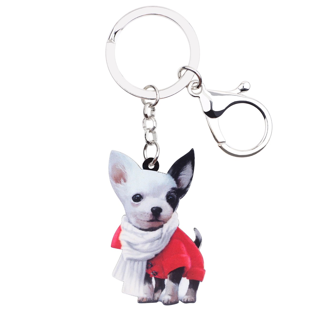 BONSNY Acrylic Chihuahua Keychain - Pet Lover Gift for Bags & Cars