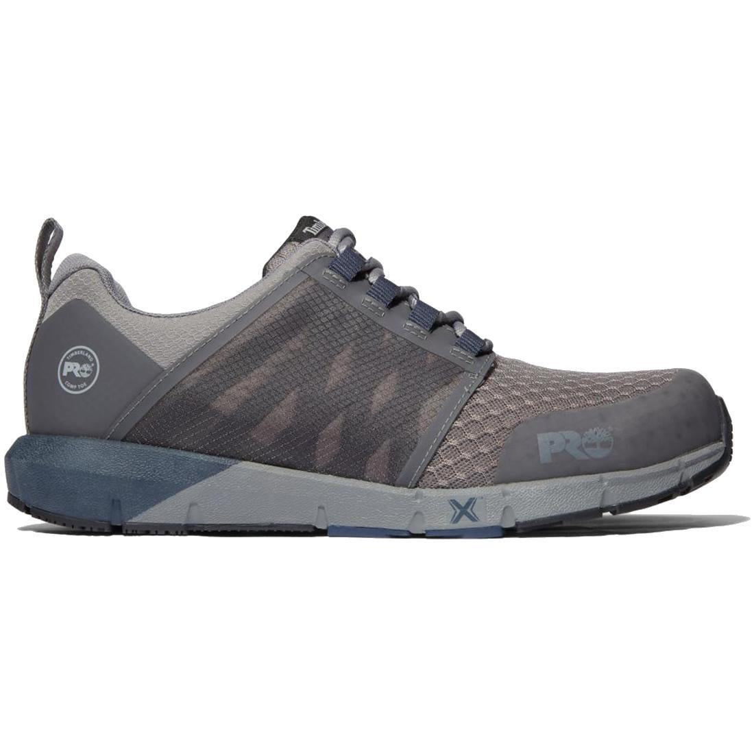 Radius Composite Toe Work Shoes for Men - Lightweight Safety Grey Work Boots for Construction & Warehouse - OSHA Compliant Non-Metallic Toe Protection