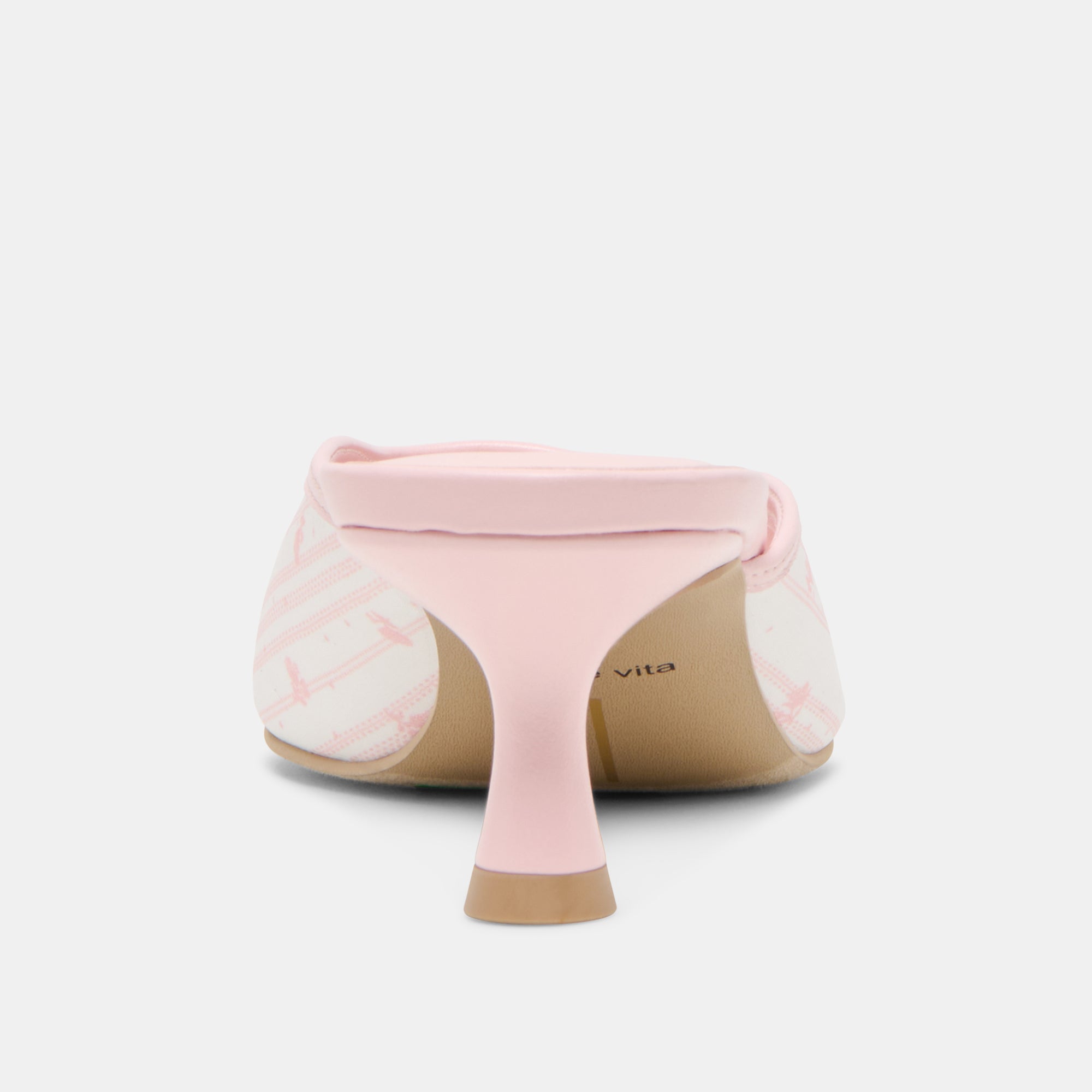 Cleo x Byrdie Golf Wide Heels - Pink Floral Satin Women's Dress Shoes for Weddings, Parties & Special Occasions