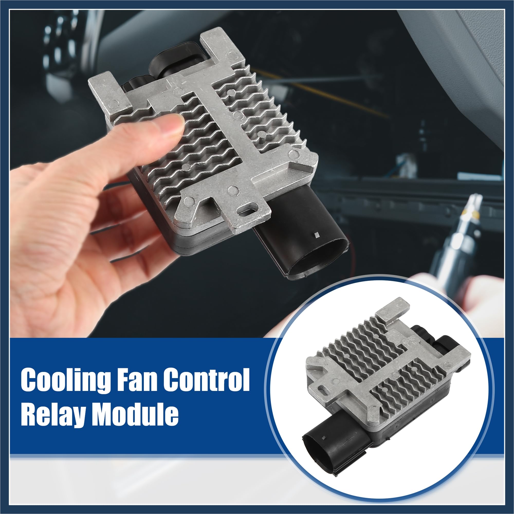 Ford Crown Victoria Radiator Cooling Fan Control Module Relay - Engine Cooling Fan Control Unit (1 Pack, Black) | Replacement Part for Improved Engine Cooling & Performance