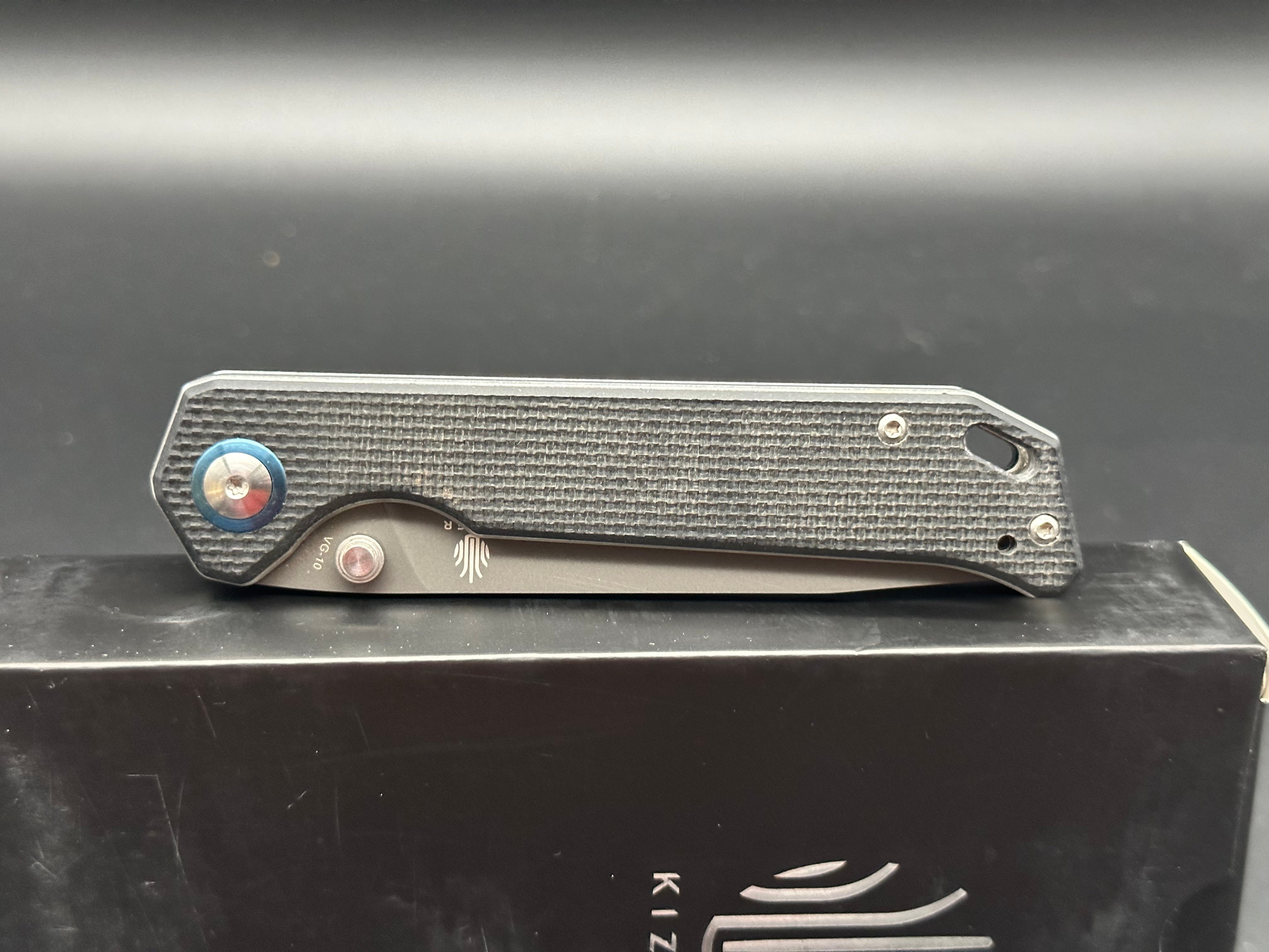 Kizer Begleiter V4458A1 Folding Pocket Knife - VG-10 Steel Black Blade | EDC, Camping, Hiking & Outdoor Survival Gear