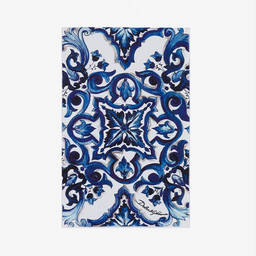 Dolce & Gabbana Casa Blue Mediterraneo Bath Mat - Soft Absorbent Non-Slip Bathroom Rug for Luxury Home Decor & Spa Experience