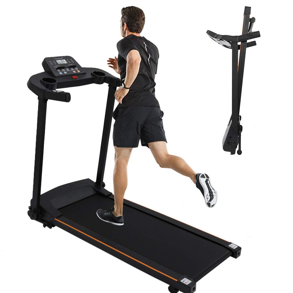 2.0HP Folding Electric Treadmill with LCD Display - Powerful Home Gym Equipment for Indoor Running & Cardio Workouts | Perfect for Small Spaces & Home Fitness
