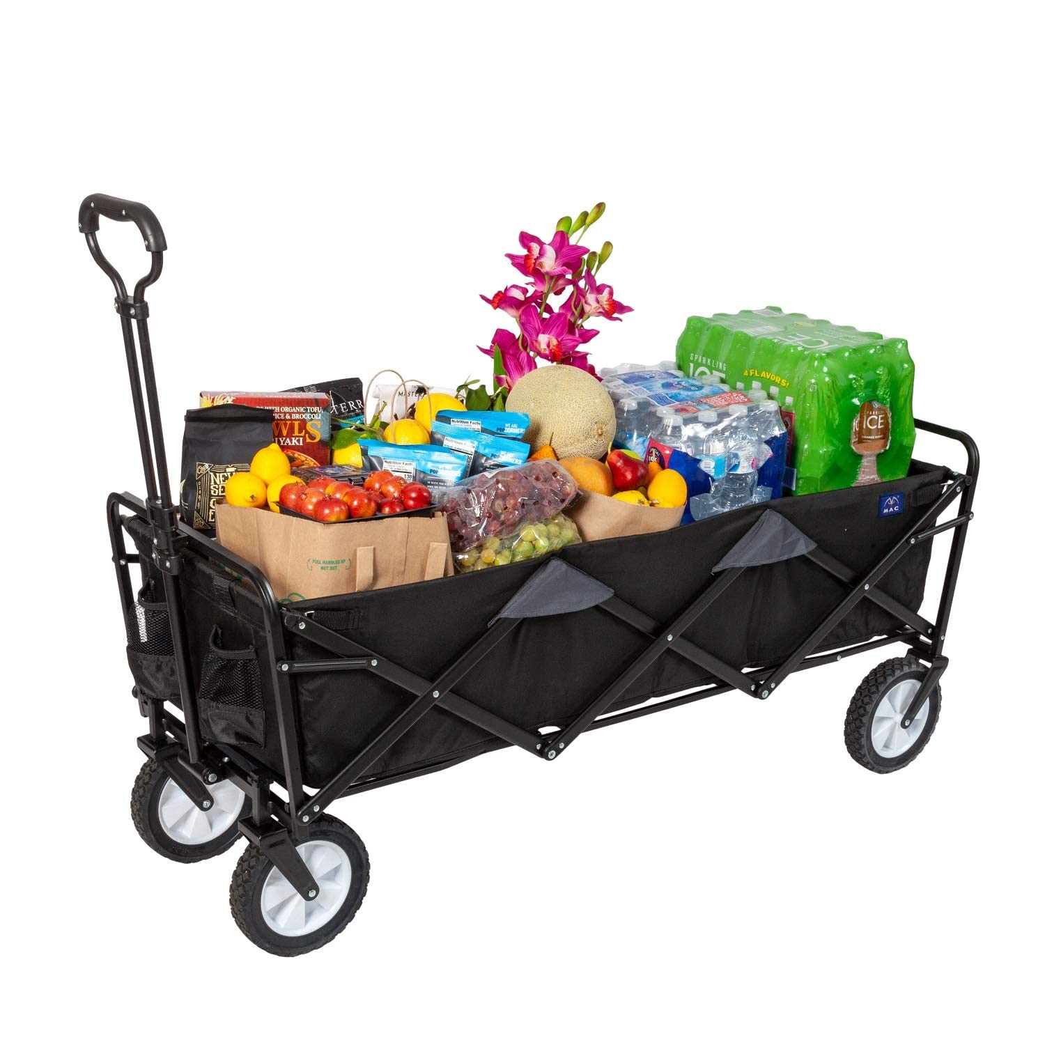 MacSports WTCX-100 Extended Wagon Bag & Storage - Large Black Utility Cart Cover for Camping, Beach, Picnics & Outdoor Adventures