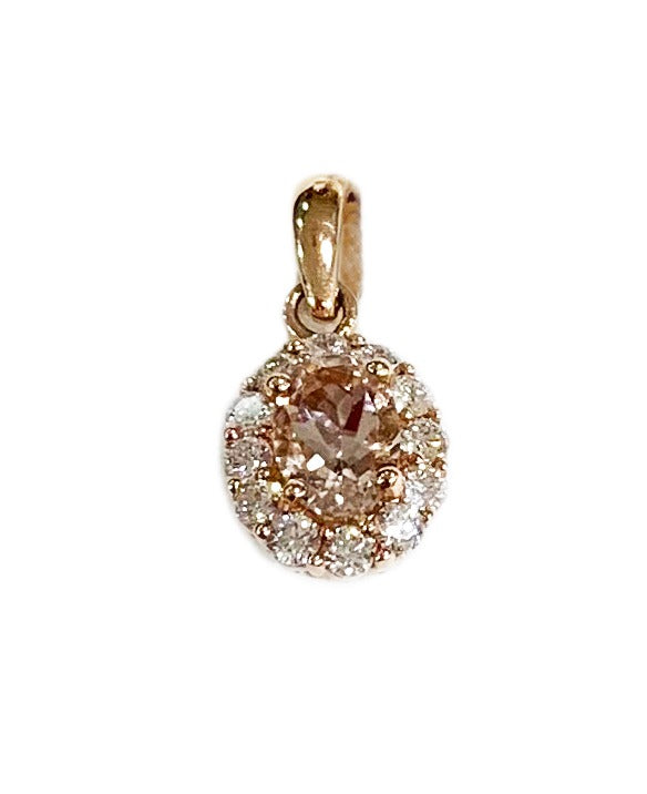 14K Rose Gold Morganite Pendant Necklace for Women - Elegant Gemstone Jewelry Gift for Birthday, Anniversary & Valentine's Day | Perfect for Weddings, Parties & Special Occasions