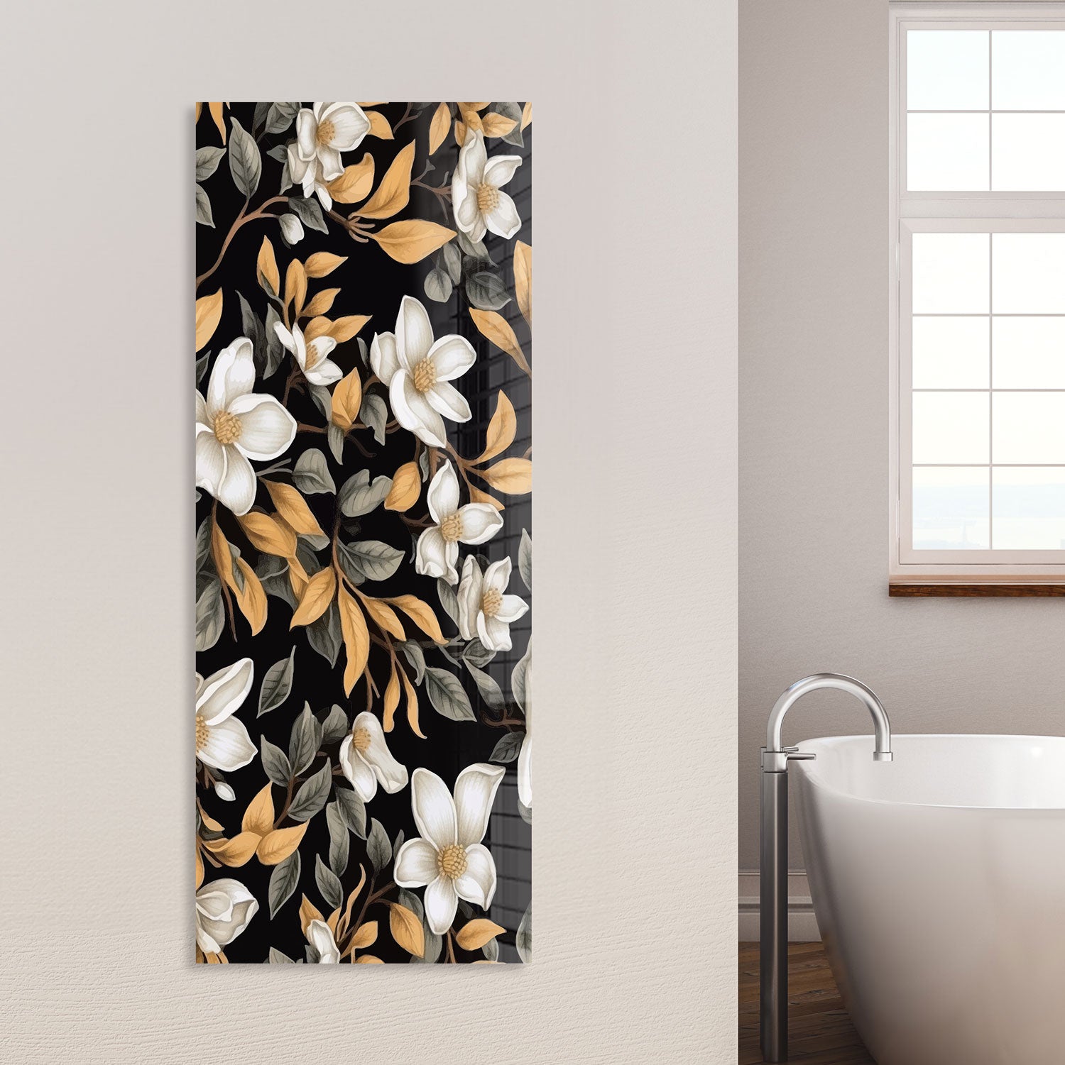 Soft Flowers Panoramic Wall Art - Elegant Home Decor for Living Room, Bedroom & Office - Perfect for Adding Style & Warmth to Any Space