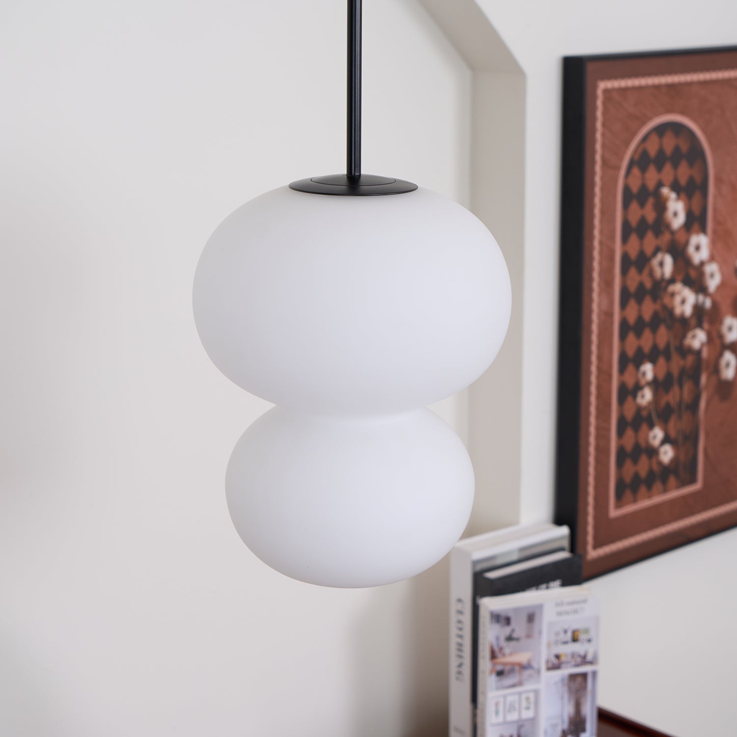 Handmade Boho Gourd Pendant Light - Natural Rattan Hanging Lamp for Living Room, Bedroom & Dining Room Decor - Perfect for Farmhouse, Bohemian & Coastal Style Homes