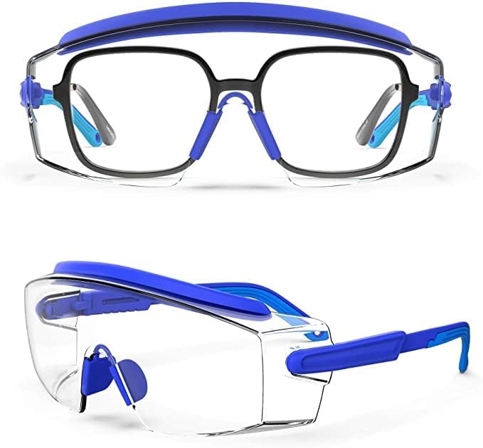 Anti Fog Safety Glasses - Protective Goggles with Adjustable Frame & Scratch-Resistant Lenses for Work, DIY Projects, Lab, and Outdoor Activities