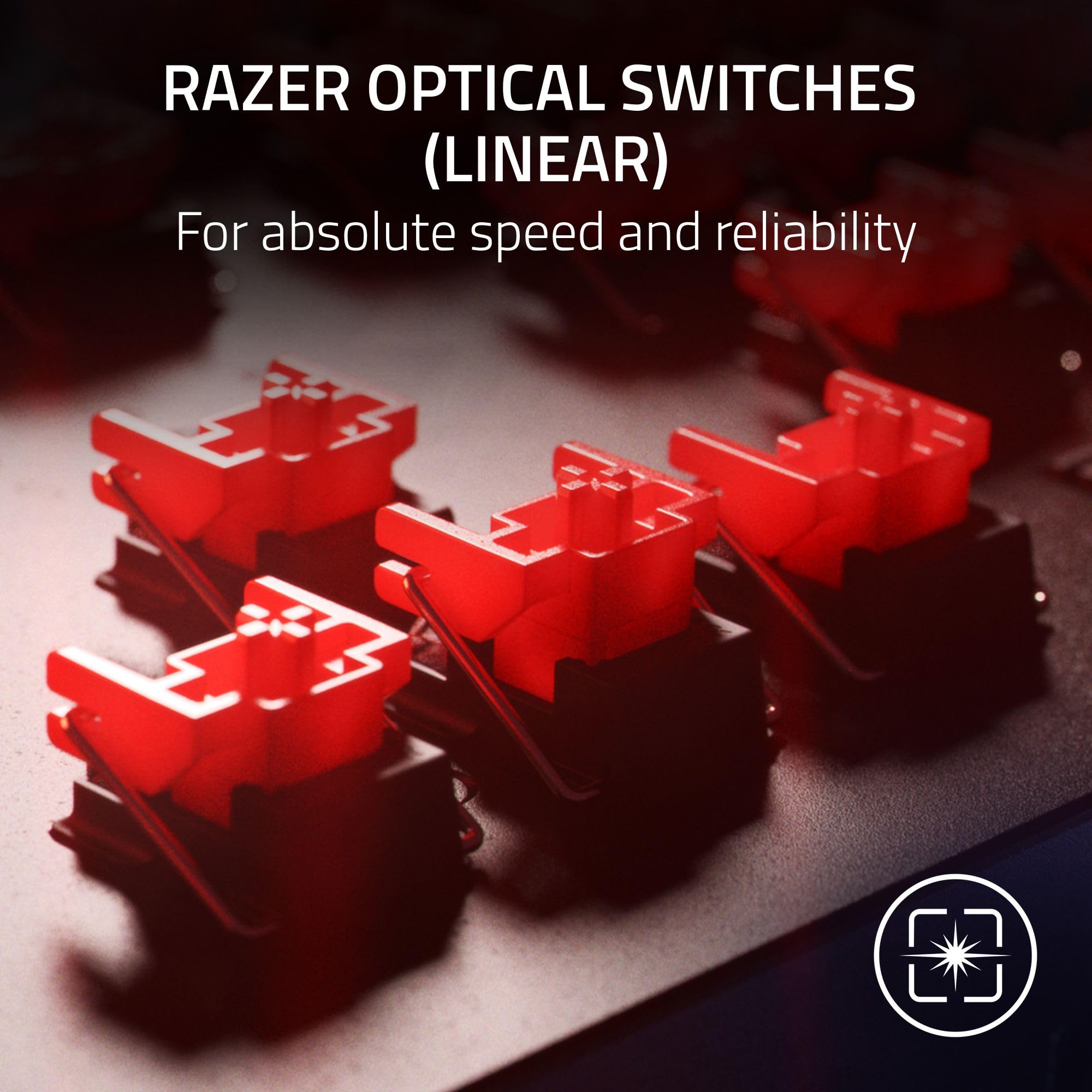 Razer Huntsman V2 Optical Gaming Keyboard - Red Linear Optical Switches Gen-2, Doubleshot PBT Keycaps, Near-Zero Input Latency, Ergonomic Wrist Rest (US Layout, PUBG Edition) - Perfect for Competitive Gaming, Esports & Professional Typing