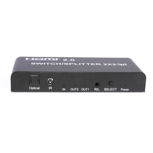2x2 HDMI 2.0 Matrix Switch Splitter - 4K 60Hz 2 Input 2 Output with Remote Control for Home Theater, Gaming & Multi-Room Video Distribution