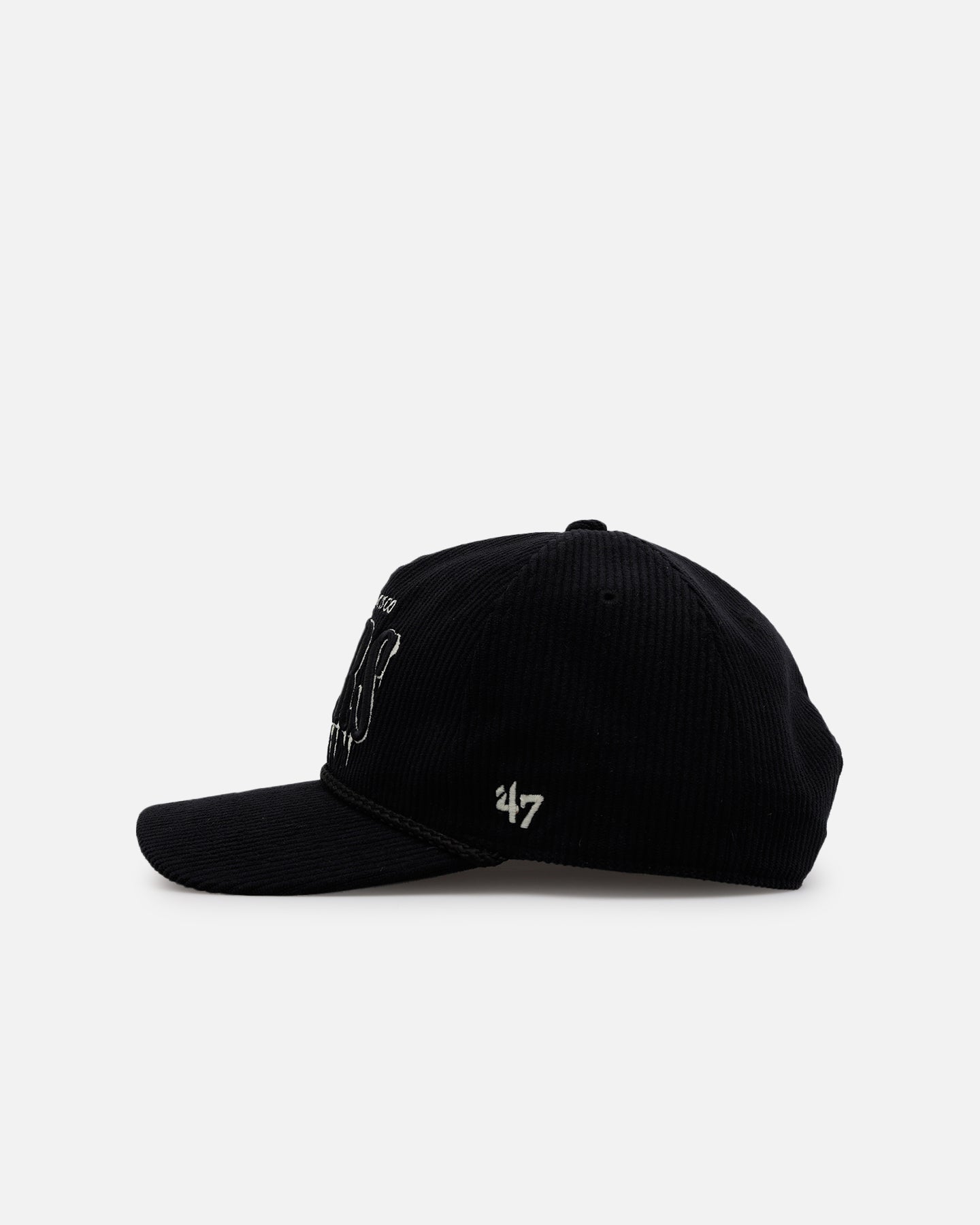 San Francisco 49ers 'Slasher' 47 Hitch Corduroy Snapback Hat - Black Adjustable Baseball Cap for Men & Women - Perfect for NFL Games, Sports Events & Casual Wear