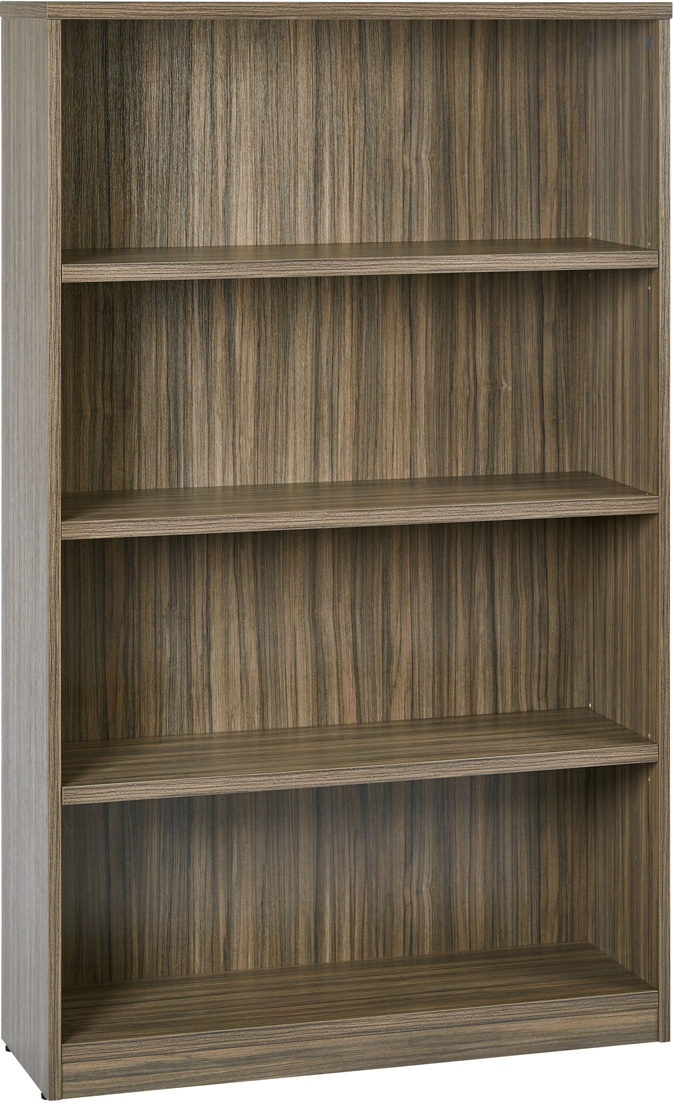 Office Star 4-Shelf Bookcase with 1 Thick Shelf - Sturdy Wooden Bookshelf for Home Office, Living Room & Bedroom Storage [LBC361260]