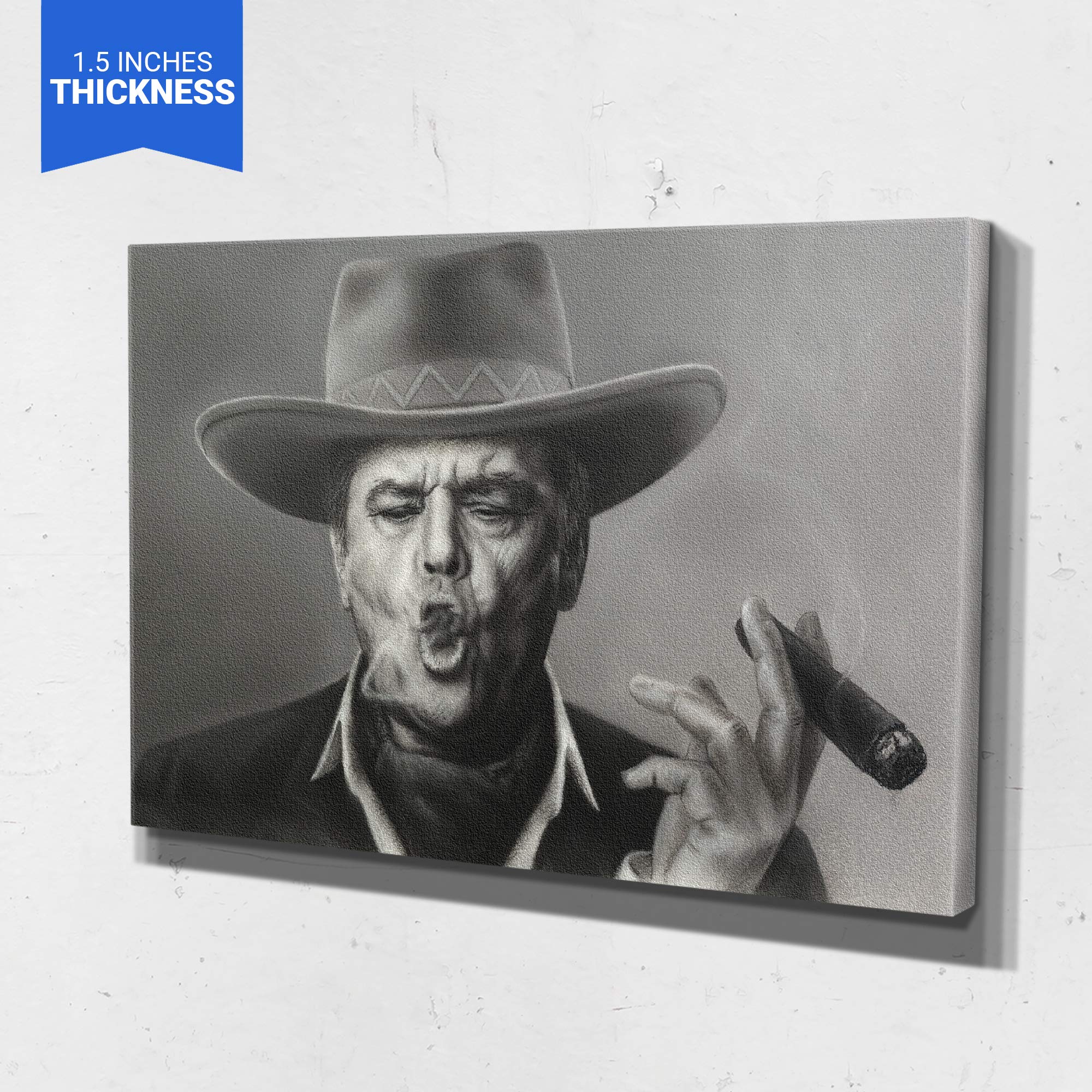 Jack Nicholson Smoking Canvas Wall Art - 36