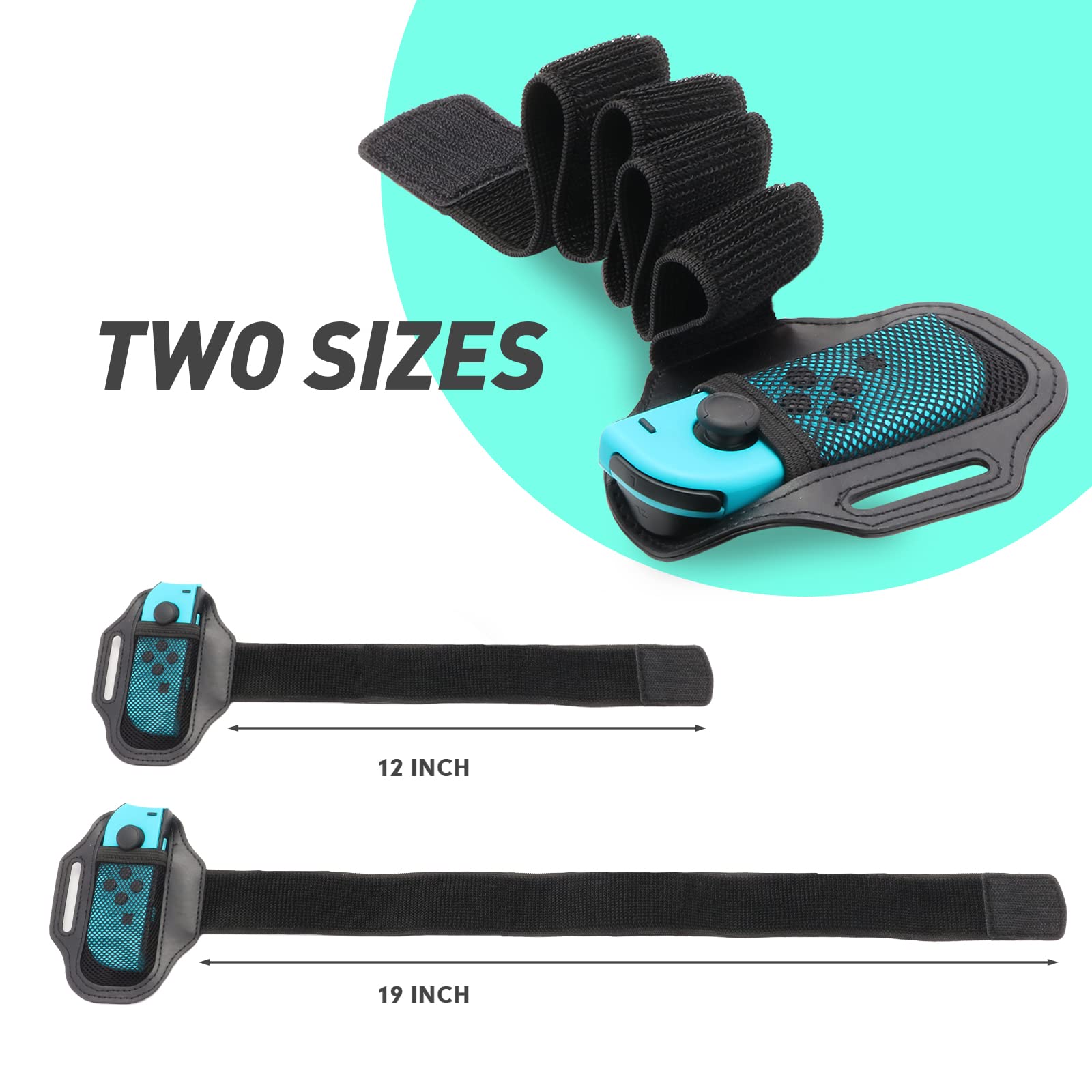NANANINO Switch Leg Straps for Nintendo Switch & OLED - Adjustable Fitness Bands for Ring Fit Adventure & Switch Sports Games - Perfect for Home Workouts, Yoga & Interactive Gaming