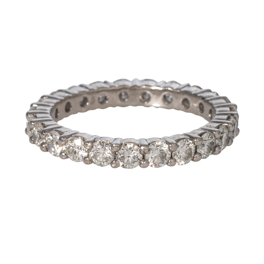 1.89ct Diamond Platinum Eternity Band for Women - Vintage Style Wedding Ring, Anniversary Gift & Bridal Jewelry - Perfect for Engagements, Proposals & Special Occasions