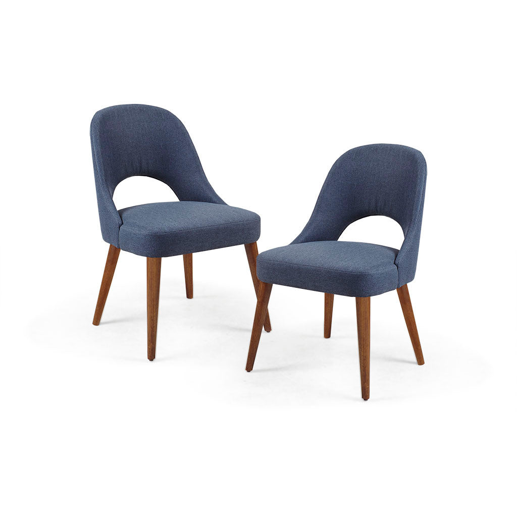 Modern Dining Side Chairs Set of 2 - Sturdy Wooden Kitchen Chairs with Padded Seat - Perfect for Dining Room, Breakfast Nook, Small Spaces & Home Office