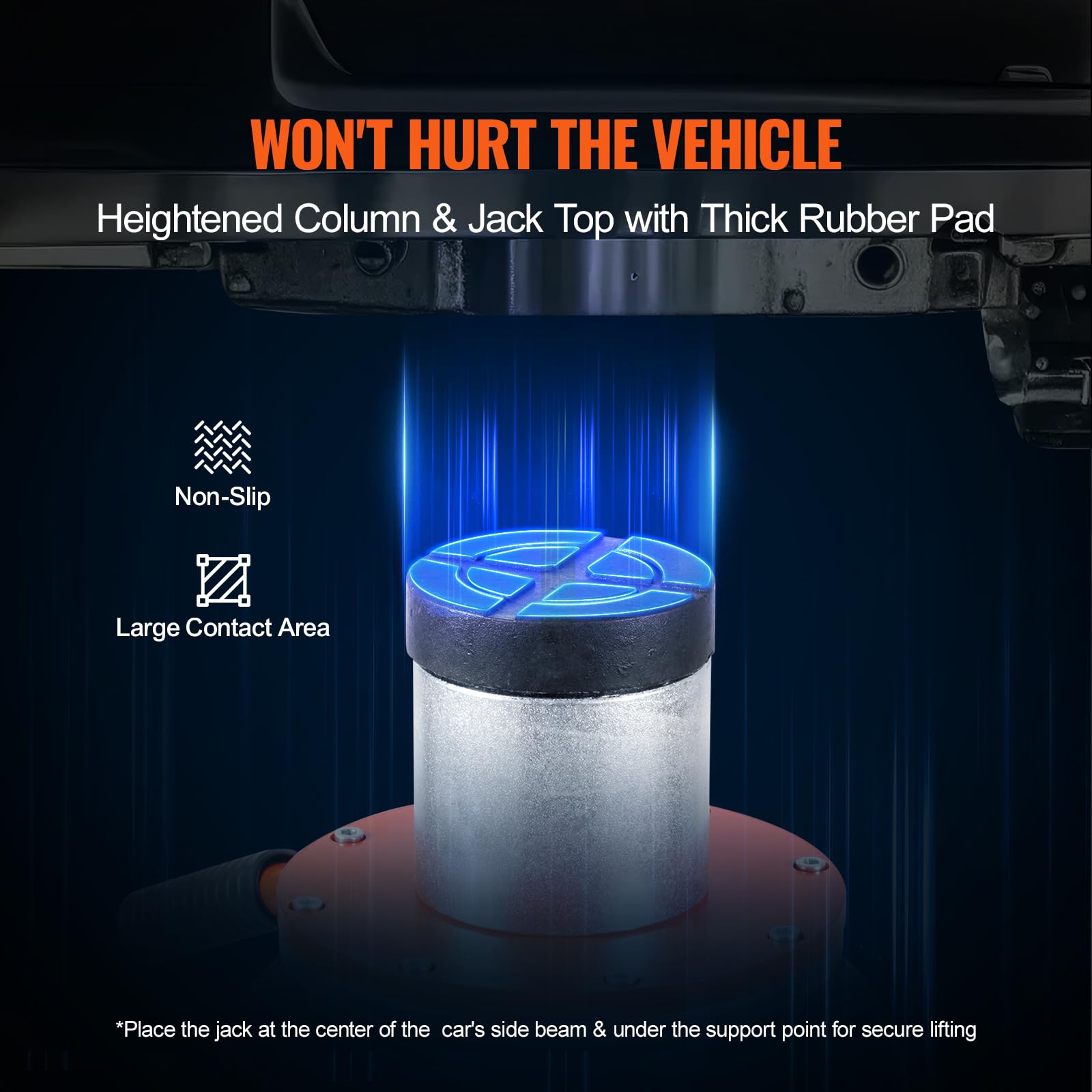 VEVOR 3 Ton/6600 lbs Air Jack for Car Repair - Heavy Duty Two Bag Pneumatic Lift with 6 Steel Tubes, Thick Rubber Pad & Heightened Column (Lifts up to 14.3