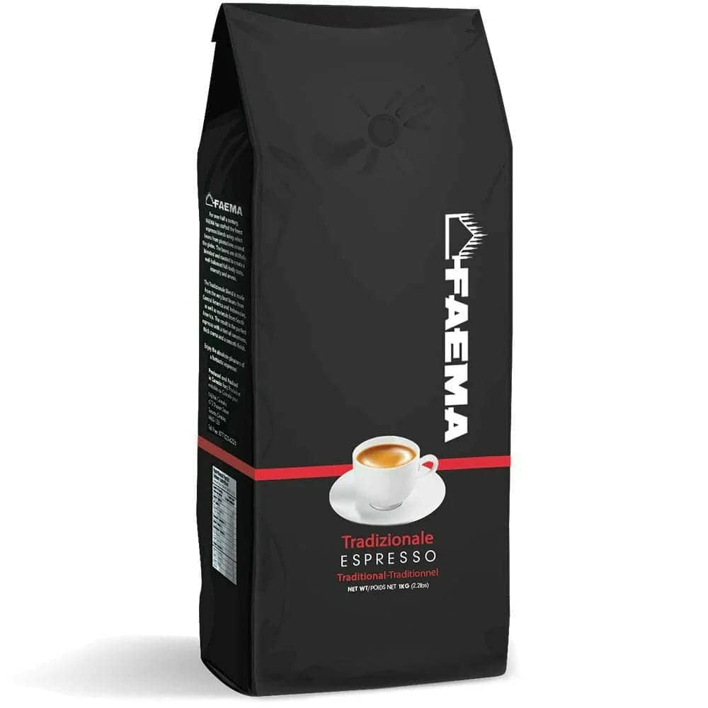 Premium Faema Tradizionale Espresso Whole Bean Coffee 1kg - Rich Italian Roast for Home Brewing & Cafes