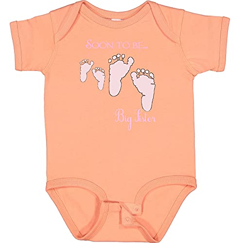Inktastic Soon To Be Big Sister Baby Bodysuit - Cute Sibling Announcement Outfit for Newborns & Toddlers - Perfect for Pregnancy Reveal, Gender Announcement & Family Photos