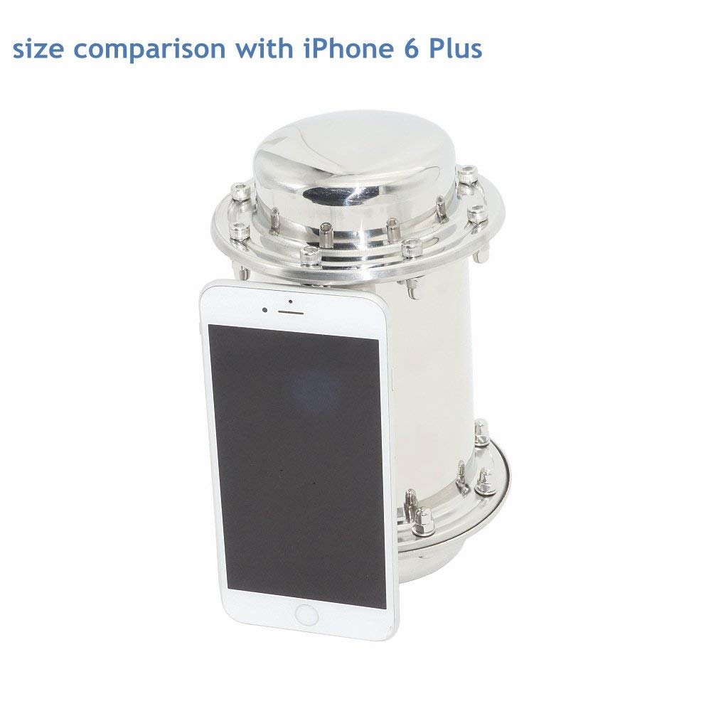 Premium Stainless Steel Time Capsule - 7.3 Inch (17CM) Waterproof & Corrosion-Proof Future Gift Container with Secure Lock - Perfect for Wedding Vows, Baby Keepsakes, Anniversary Messages & Memory Preservation
