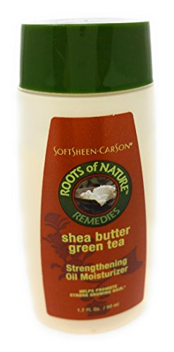 SOFTSHEEN CARSON Shea Butter & Green Tea Strengthening Oil Moisturizer - Natural Hair Growth Treatment for Dry, Damaged Hair | Deep Conditioning for Curly, Coily & Natural Hair Types | Daily Hydration & Scalp Care
