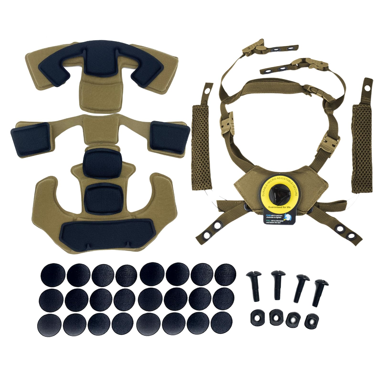 Premium Tactical Helmet Padding Kit - Military Grade Comfort & Impact Protection for Airsoft, Paintball & Outdoor Activities