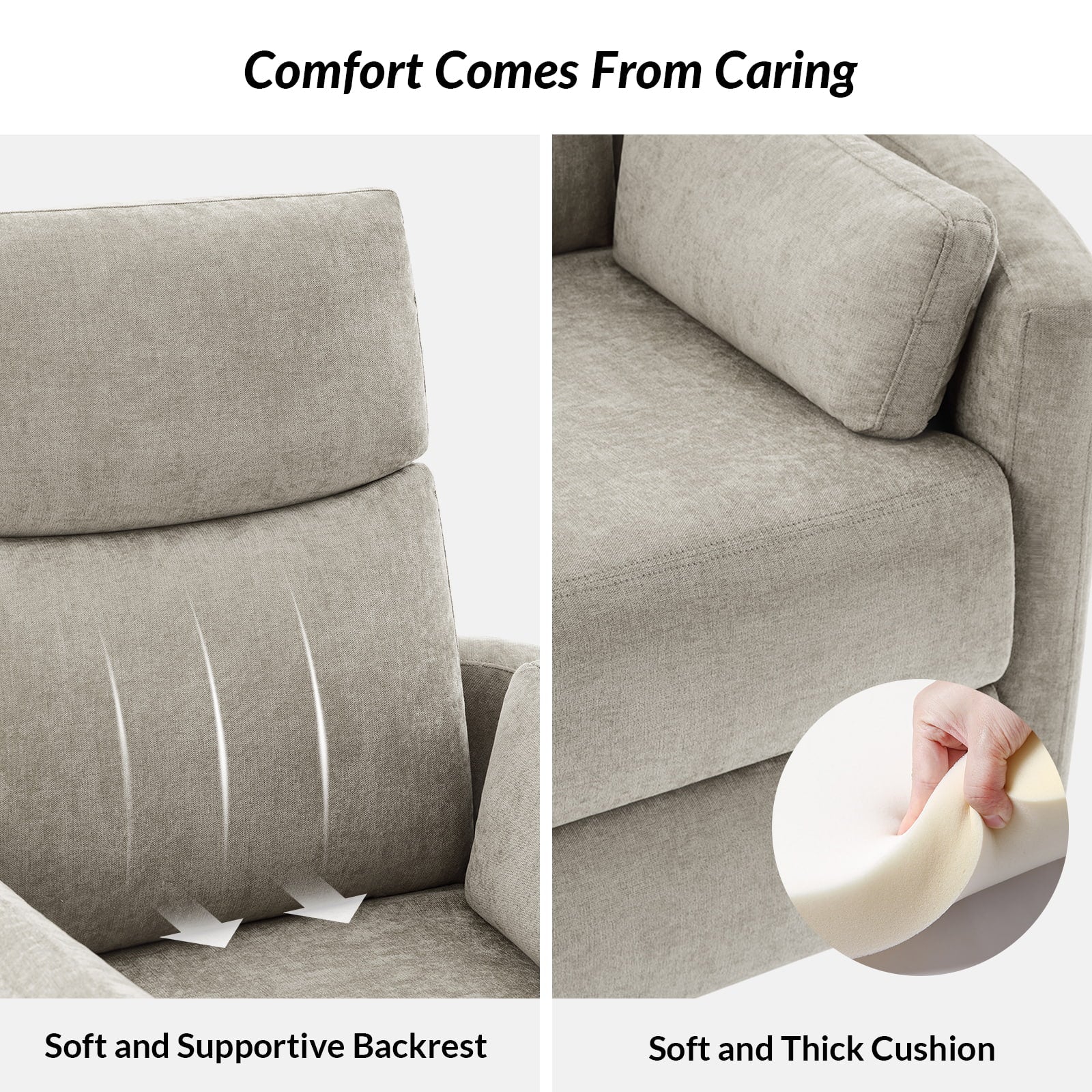 Monica Swivel Rocker Power Recliner Chair with Adjustable Headrest & Lumbar Support - Optional Removable Pillows - Perfect for Living Room, Home Theater & Relaxation