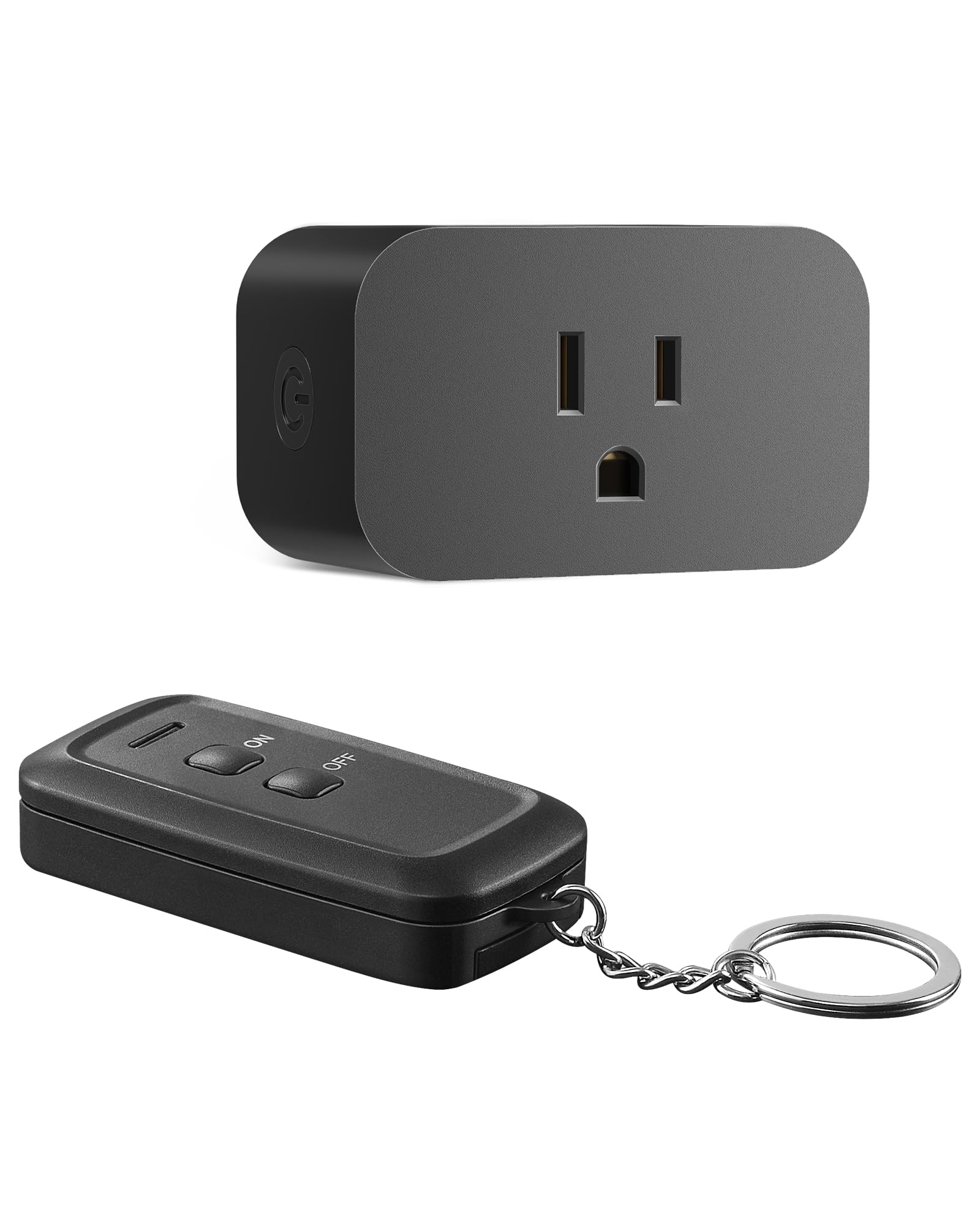 DEWENWILS Indoor Wireless Remote Control Outlet Switch - 15A/1875W, 100ft RF Range, No Wiring Needed, Compact & Programmable Design - Perfect for Bedroom, Living Room & Home Automation