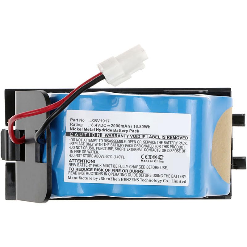Synergy Digital Vacuum Cleaner Replacement Battery - Ni-MH 8.4V 2000mAh Compatible with Euro Pro XBV1917 | Perfect for Home Cleaning & Car Detailing