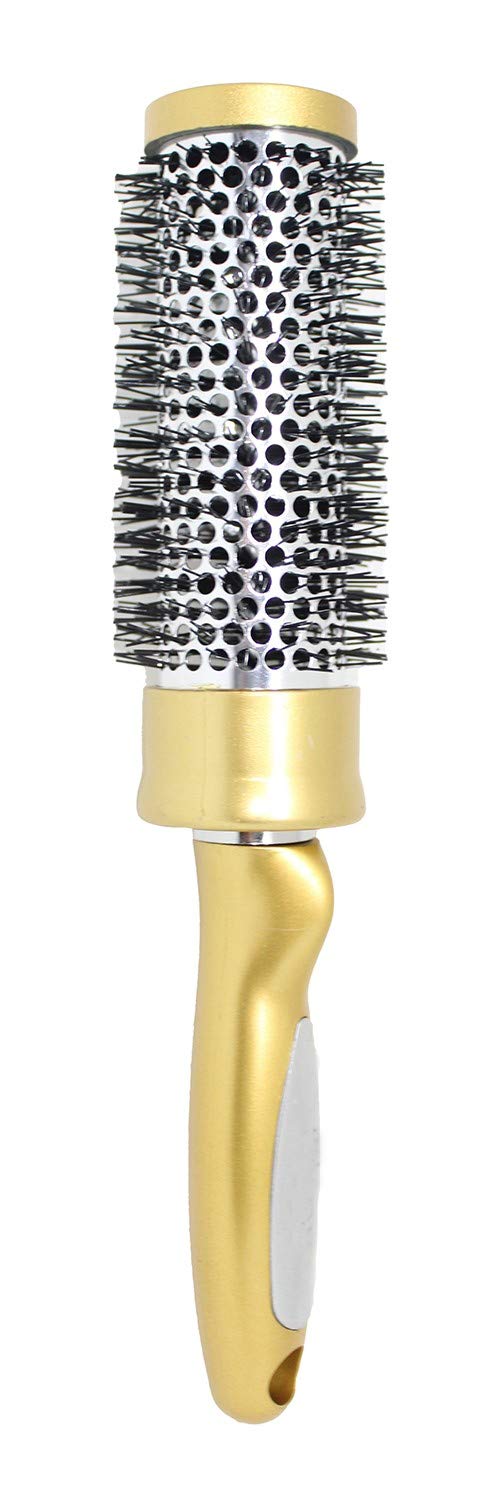Professional Round Hair Brush for Salon & Home Styling - Smooth Blowouts & Voluminous Curls (Yellow) - Perfect for Stylists & DIY Hair Care