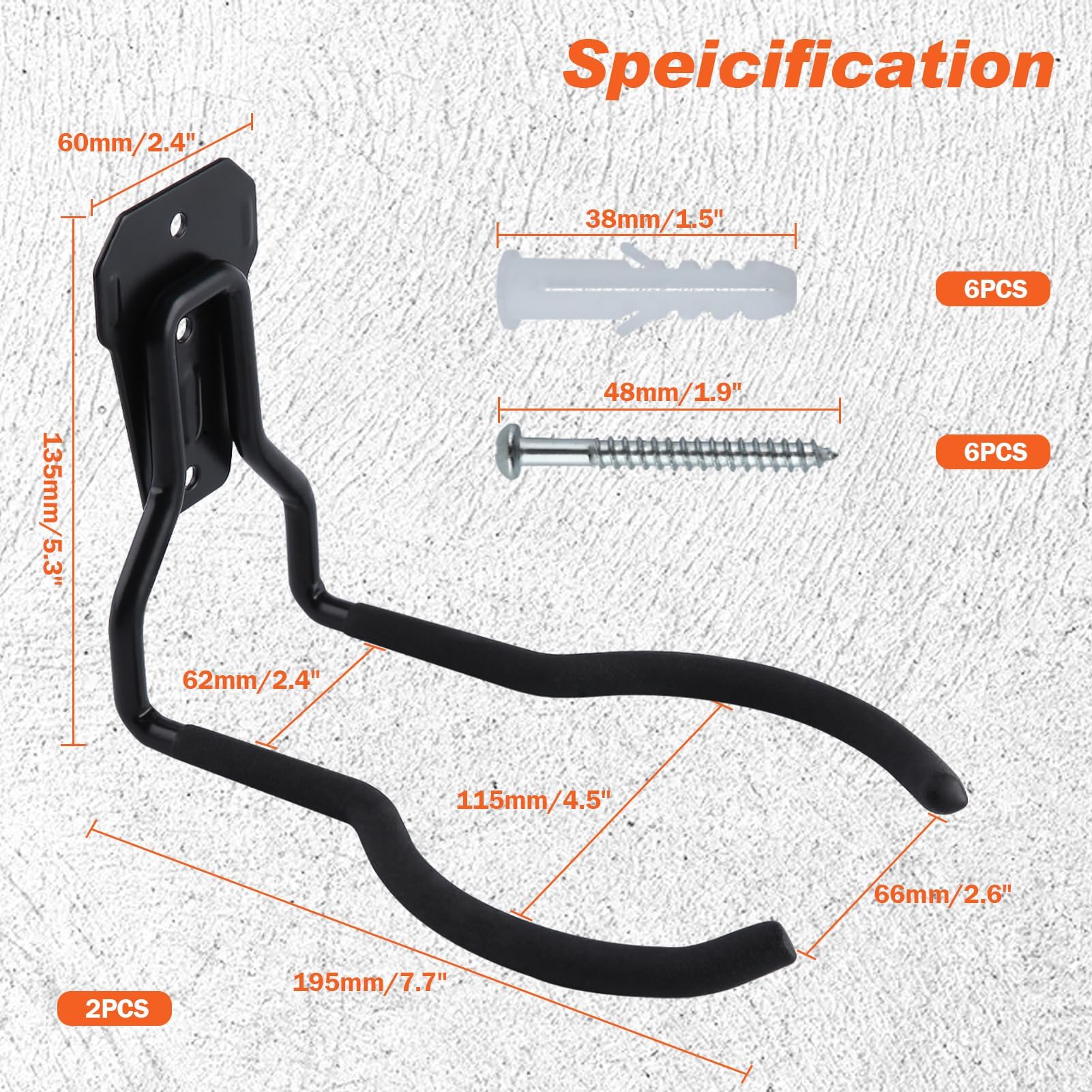 LEONTOOL 2-Pack Garden Power Tool Hanger - Wall Mounted String Trimmer & Weedeater Storage Hook with Adjustable Strap for Garage Organization | Perfect for Lawn Mower Accessories, Yard Tool Storage & Workshop Organization