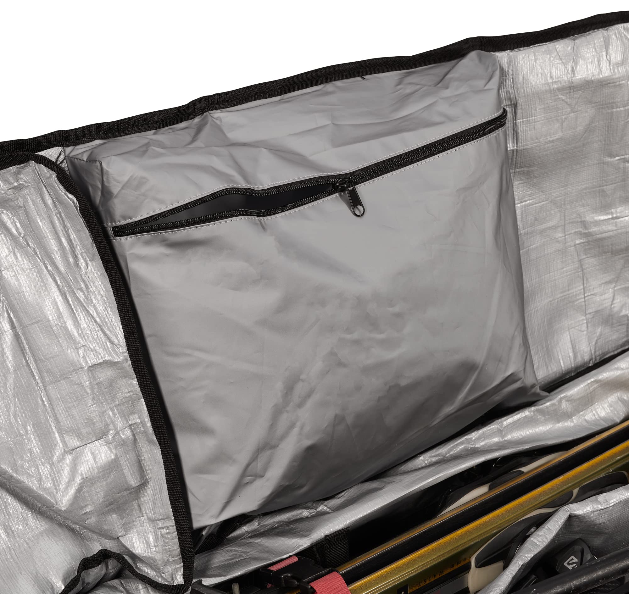 Durable Rolling Ski and Snowboard Travel Bag with Wheels - Fits 2 Pairs of Skis or 1 Snowboard - Perfect for Air Travel and Winter Sports Equipment Storage