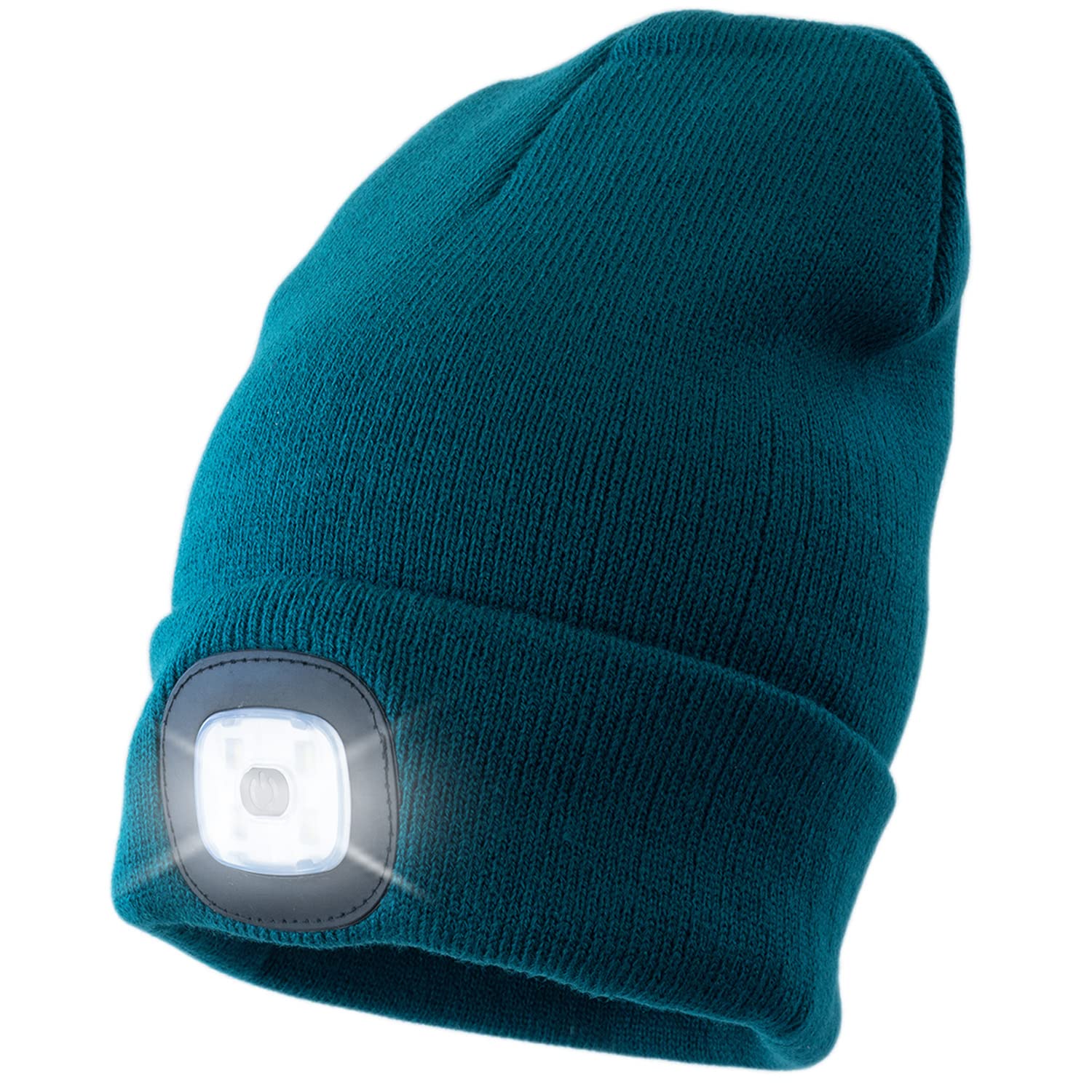 Roq Innovation Headlightz - Rechargeable LED Beanie Hat with Built-in Light for Men & Women | Perfect for Camping, Hiking, Running & Outdoor Activities