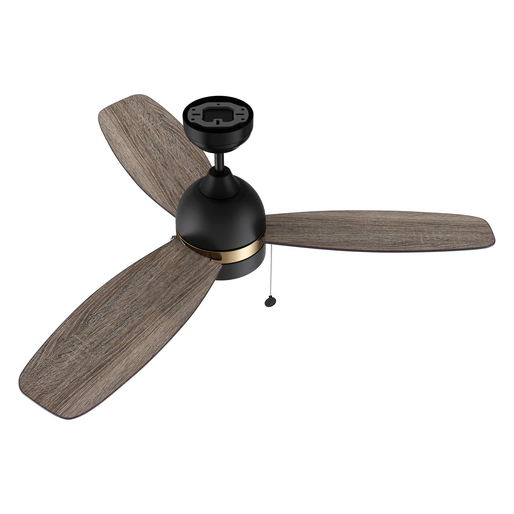 52 Inch Ceiling Fan with LED Light and Pull Chain - Modern Indoor/Outdoor Fan for Bedroom, Living Room, Patio - Quiet DC Motor, Remote Control, Energy Efficient