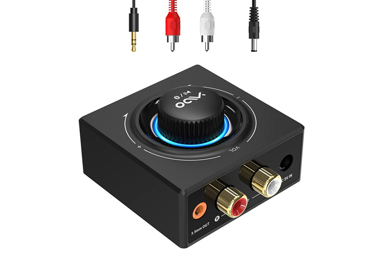 1Mii B06T3 Bluetooth 5.0 Audio Receiver - Wireless Stereo Adapter for Home Speakers, Car Audio, Headphones | Stream Music from Phone, TV, PC | Plug & Play, Low Latency, Hi-Fi Sound Quality