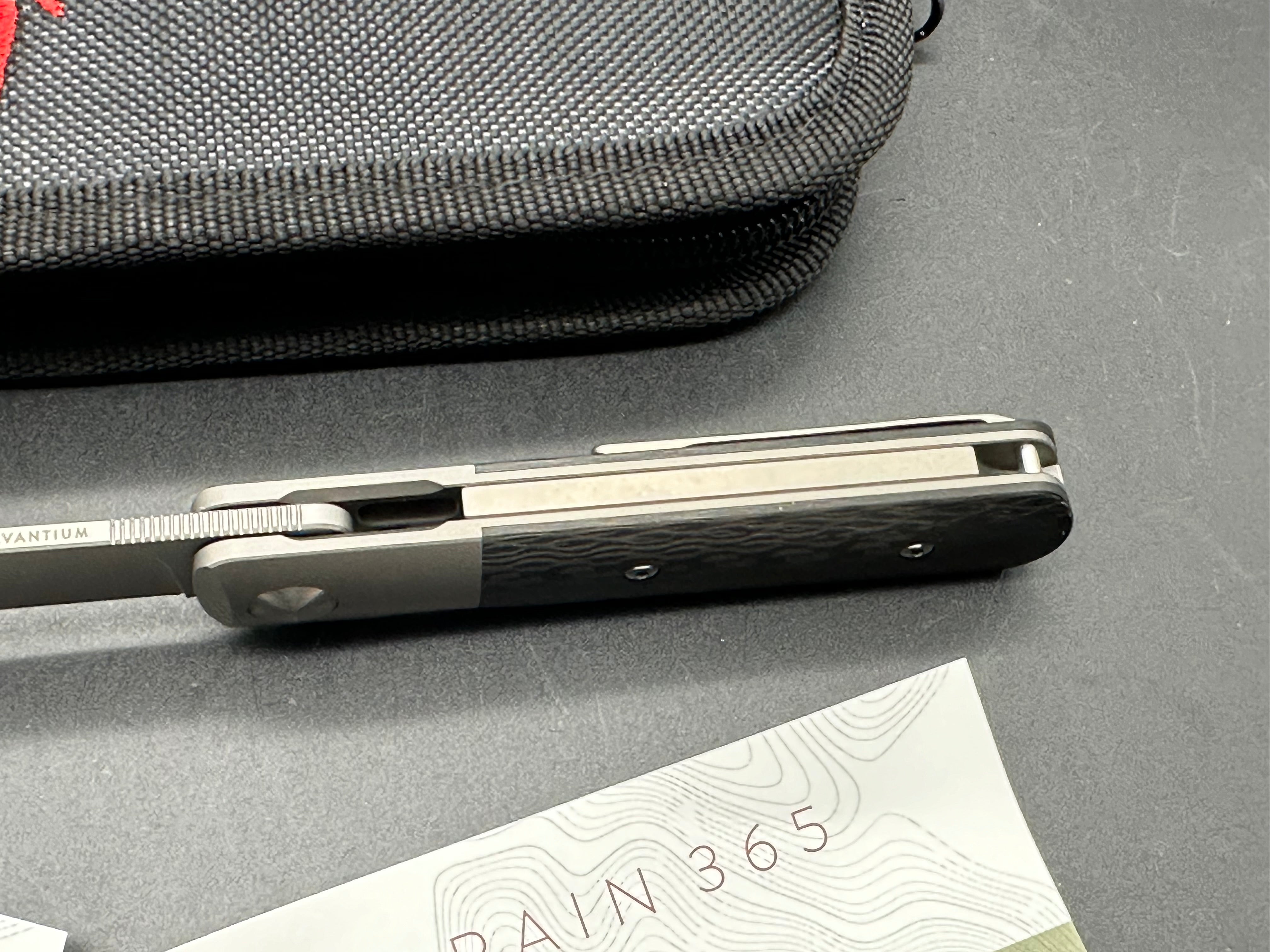 TERRAIN 365 Otter Flip ATB Carbon Fiber Pocket Knife with Terravantium Blade - EDC, Outdoor Survival & Camping Gear