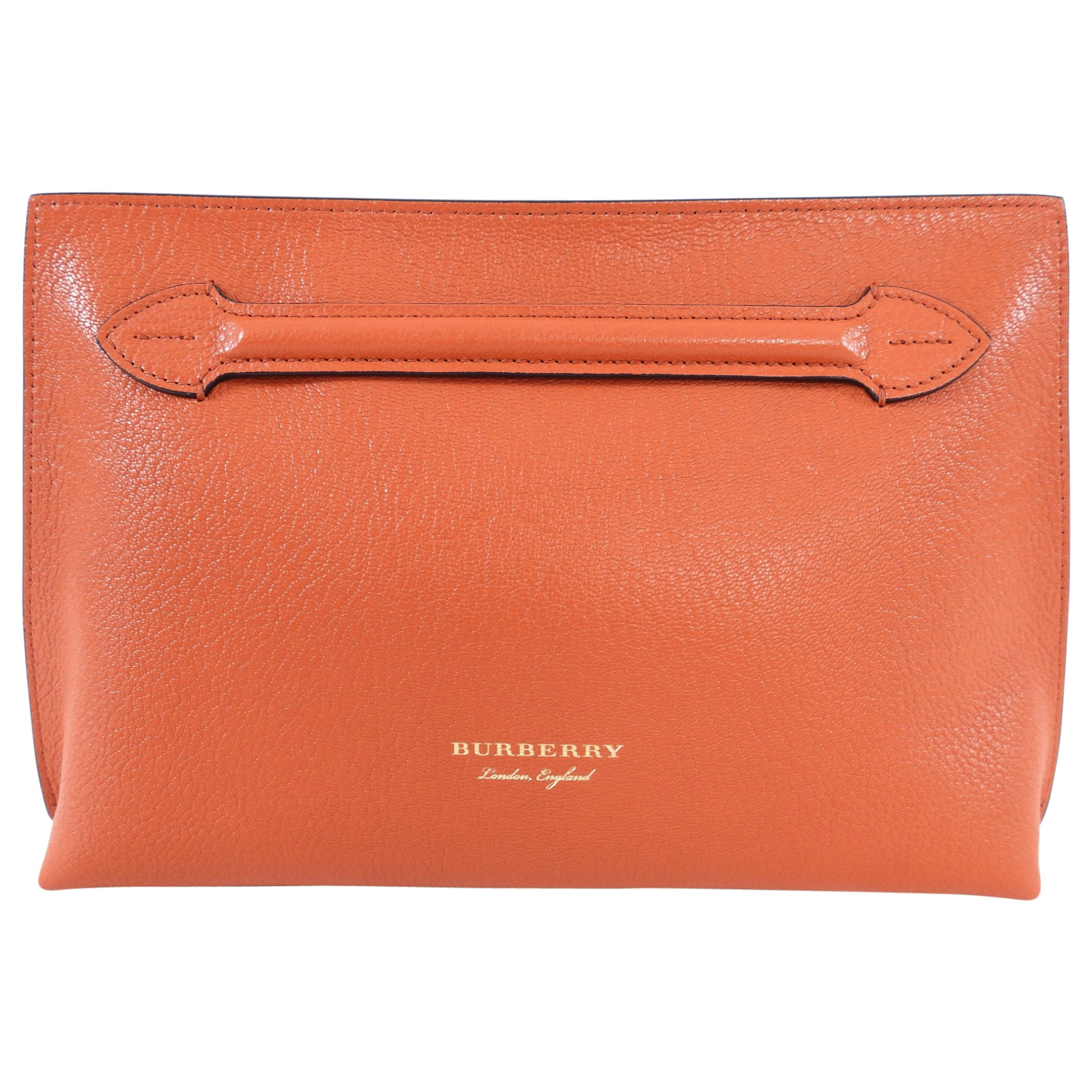 Burberry Clementine Orange Pendleton Clutch Bag - Luxury Designer Crossbody Handbag for Women | Perfect for Parties, Weddings & Evening Events