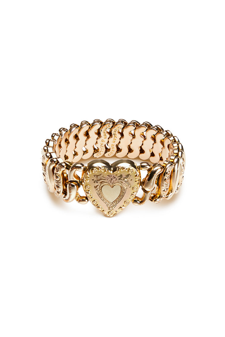 Vintage Heart Locket Bracelet for Women - Elegant Silver & Gold Charm Bracelets with Engravable Pendant - Perfect for Valentine's Day Gifts, Anniversary, Birthday & Everyday Jewelry