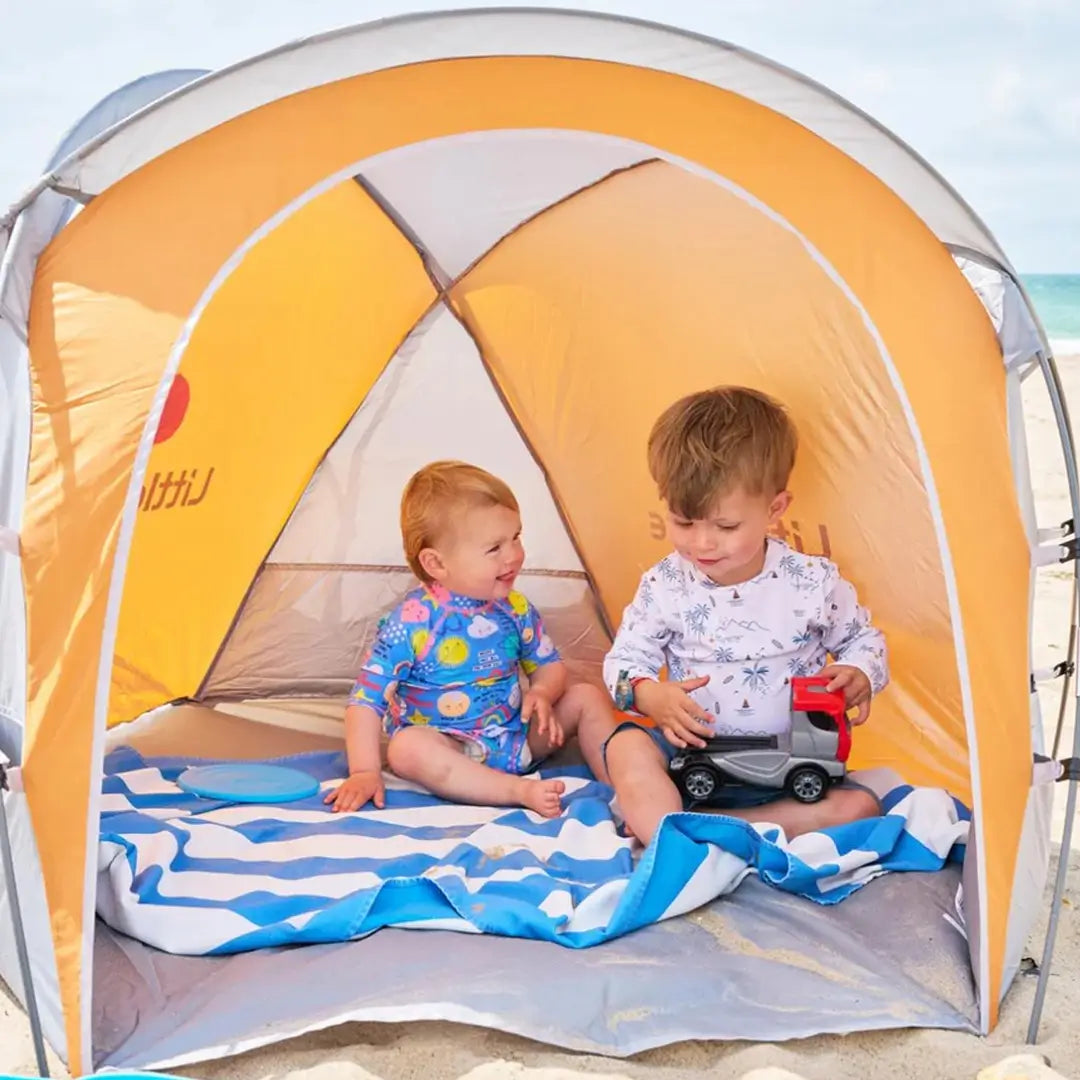 Littlelife Compact Beach Shelter - Portable Sun Shade Tent for Kids & Adults - Perfect for Beach, Camping, and Outdoor Adventures