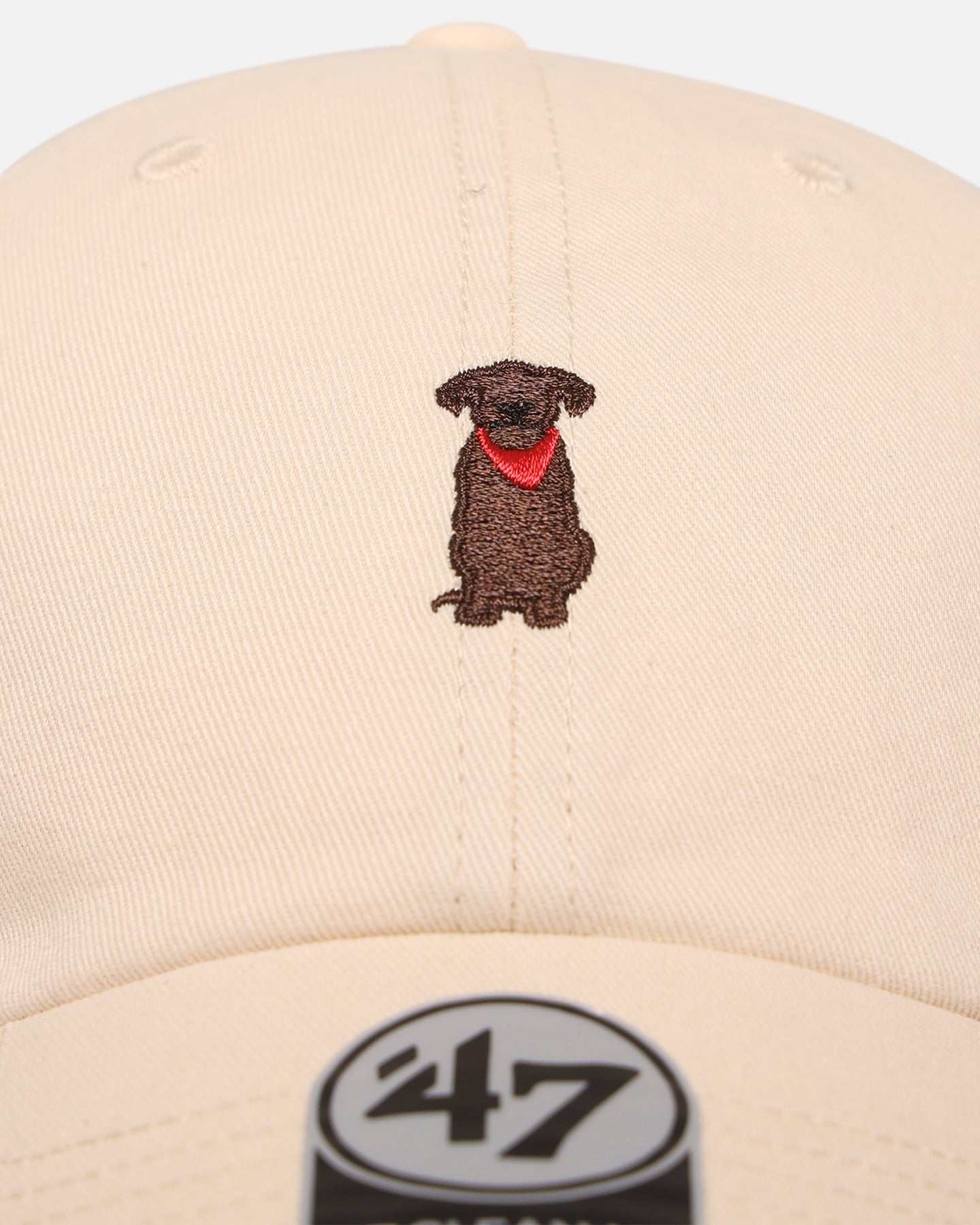 47 Brand Chocolate Labrador 'Dog Collection' 47 Clean Up Strapback Natural Hat - Adjustable Snapback Cap for Dog Lovers, Casual Wear & Outdoor Activities