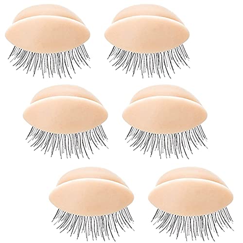 Dorakitten 3 Pairs Soft Silicone Eyelid Practice Grafting Kit - Removable Realistic Eyelids for Lash Training, Portable & Reusable - Perfect Gift for Women & Makeup Artists | Home Practice, Salon Training, Professional Lash Extension