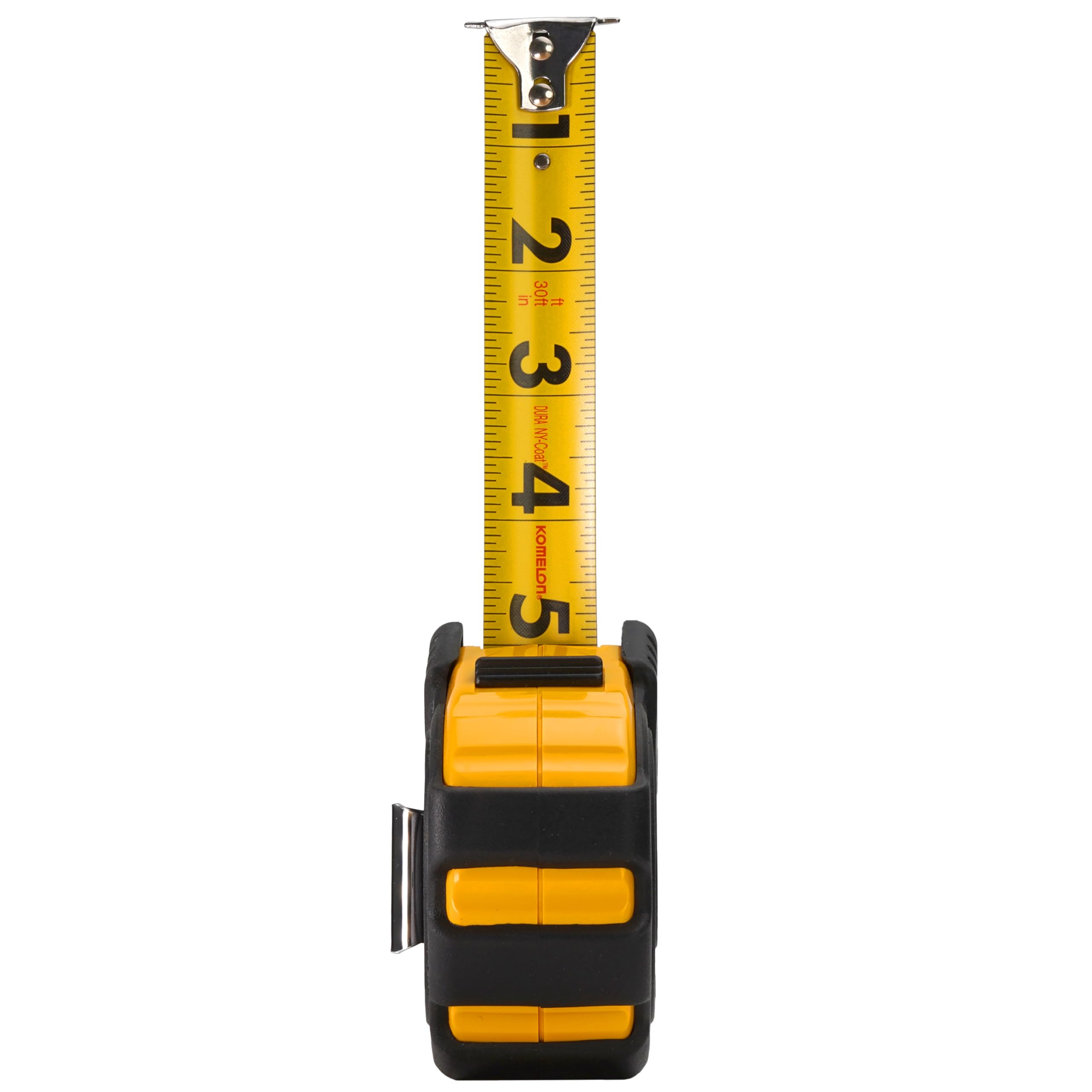 KOMELON 30ft Magnetic Tape Measure with MagGrip Hook - Durable Impact Absorbing Rubber - Perfect for Construction, DIY Projects & Home Improvement (Model 7430)