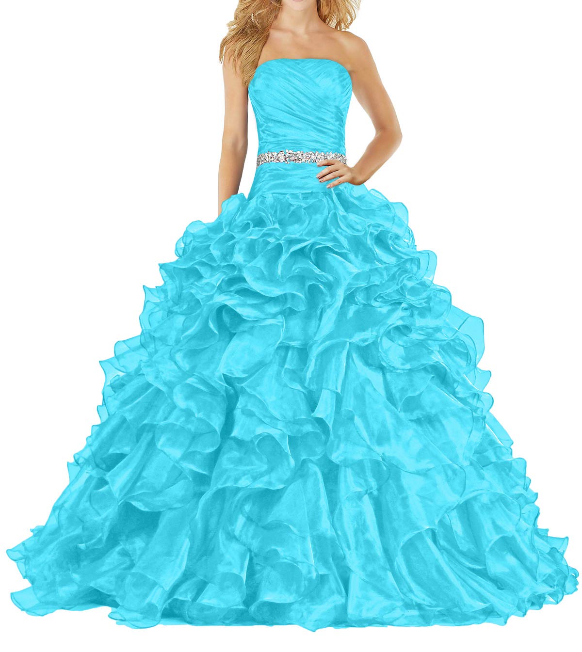 Elegant Quinceanera Ball Gown for Women - Ruffled Prom Dress for Special Occasions | Perfect for Sweet 16, Homecoming, and Formal Events