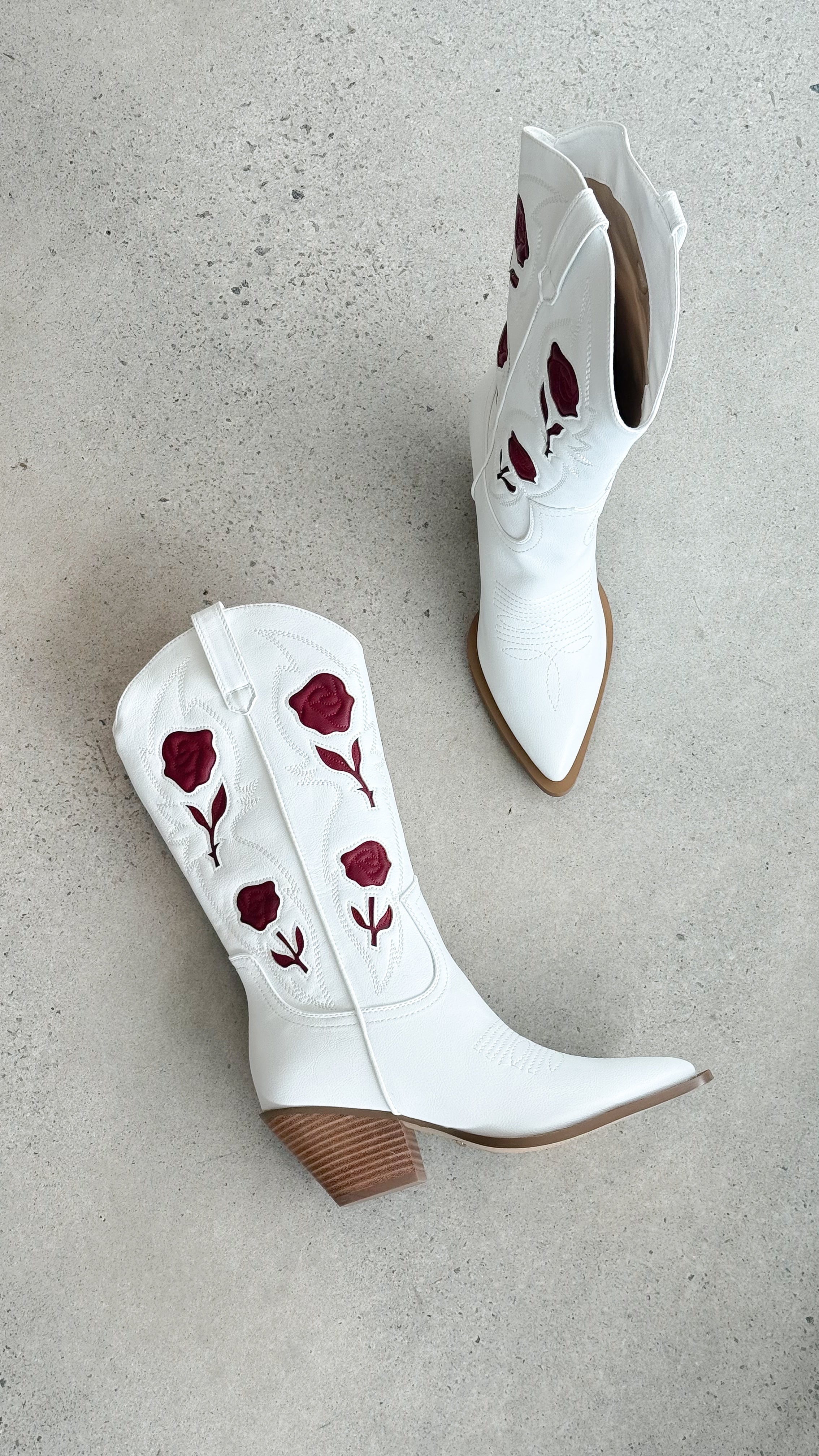 Arden Boots - Women's White Garnet Leather Ankle Boots for Casual & Dressy Outfits | Comfortable & Stylish Fall & Winter Footwear