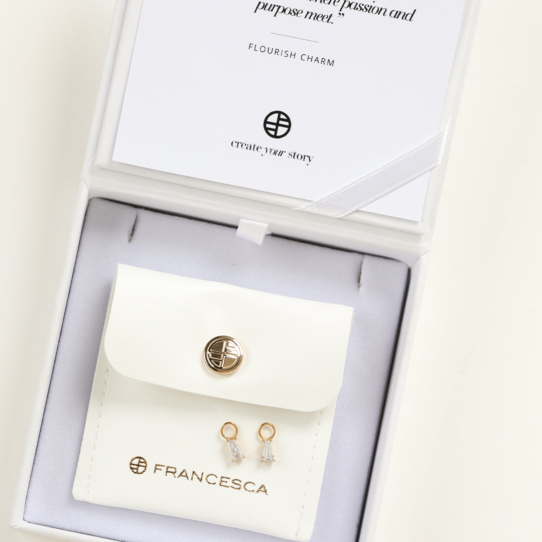Flourish Hoop Charm Earrings Set of 2 - Sterling Silver Dainty Hoop Earrings for Women, Minimalist Everyday Jewelry - Perfect for Work, Date Night & Gifting