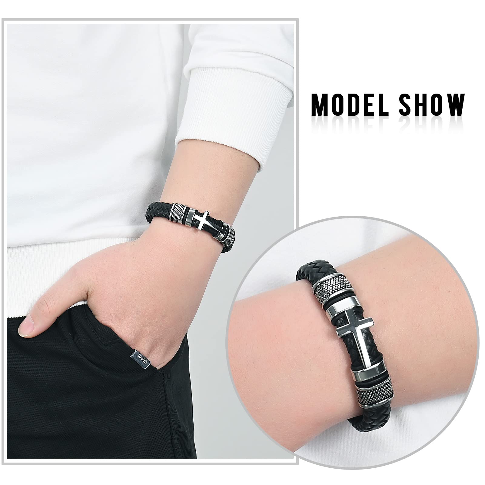 Cross Cremation Bracelet for Ashes - Stainless Steel Memorial Jewelry for Men & Women - Religious Keepsake for Daily Wear