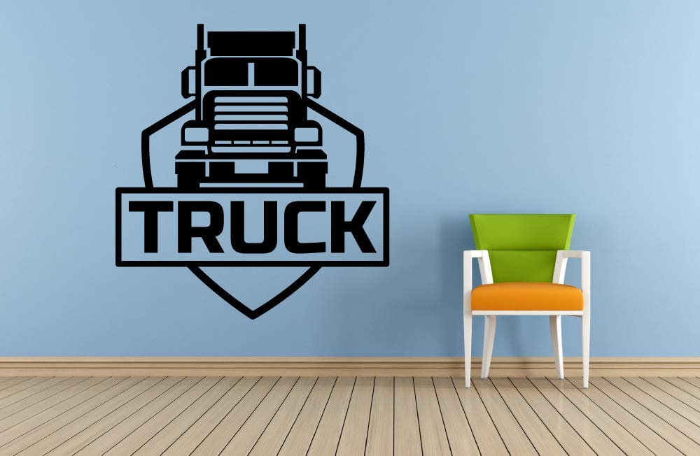 Monster Truck Toy Wheels Ride-On Car Vinyl Wall Stickers - 18x20 Inch Fun Room Decor for Kids, Boys & Girls - Perfect for Bedroom, Nursery, Kindergarten & Playroom Decoration